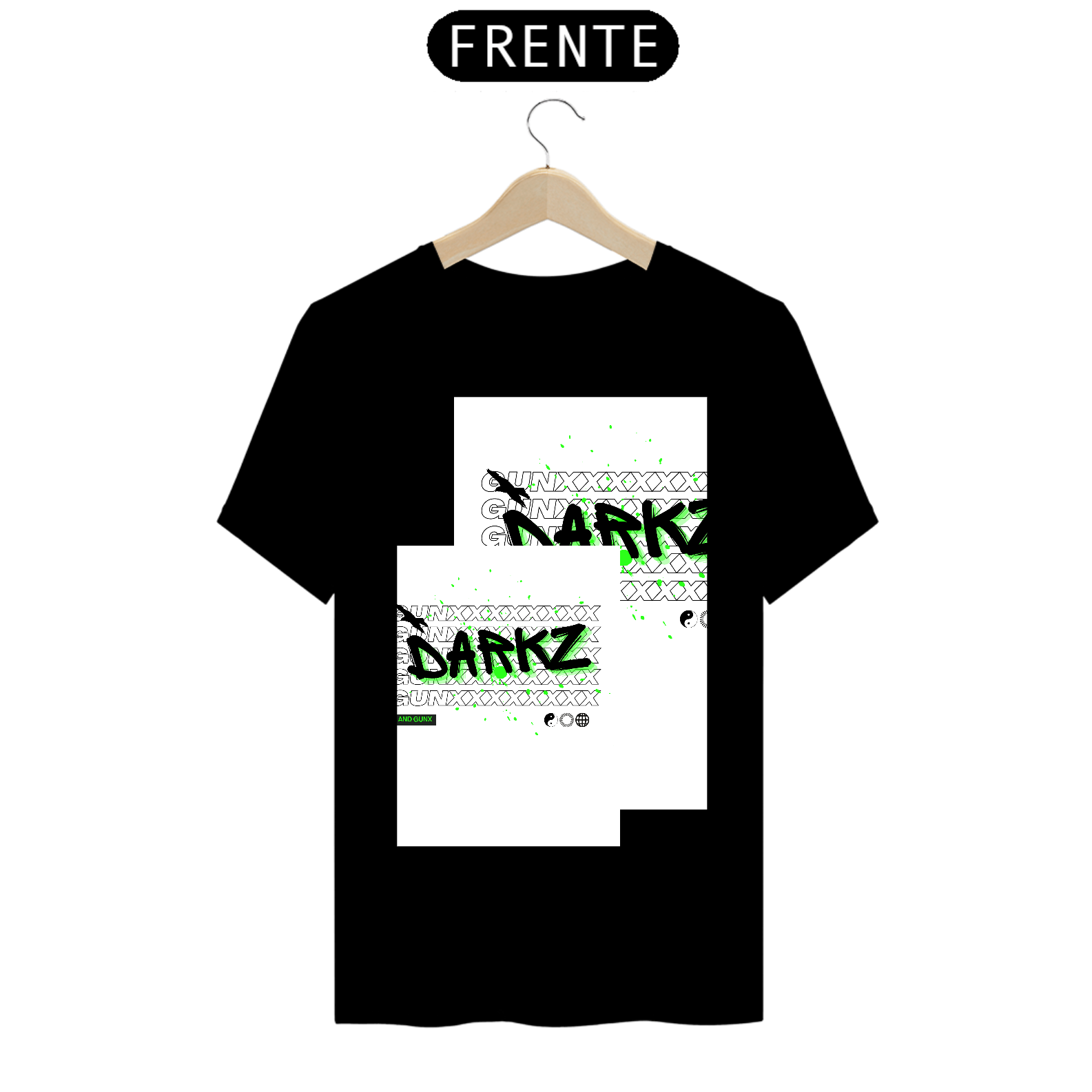Nome do produto  Camiseta Preta= Darkz and Gunx
