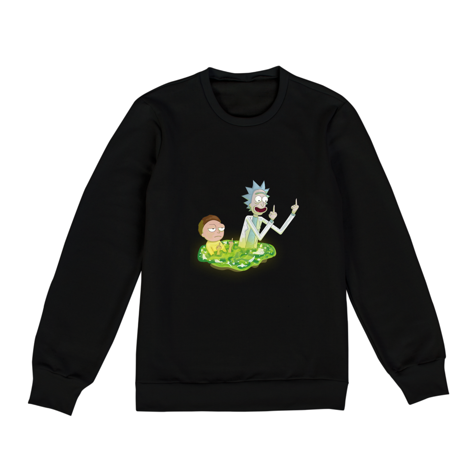Moletom Fechado Uniseex - Rick and Morty - dedo do meio