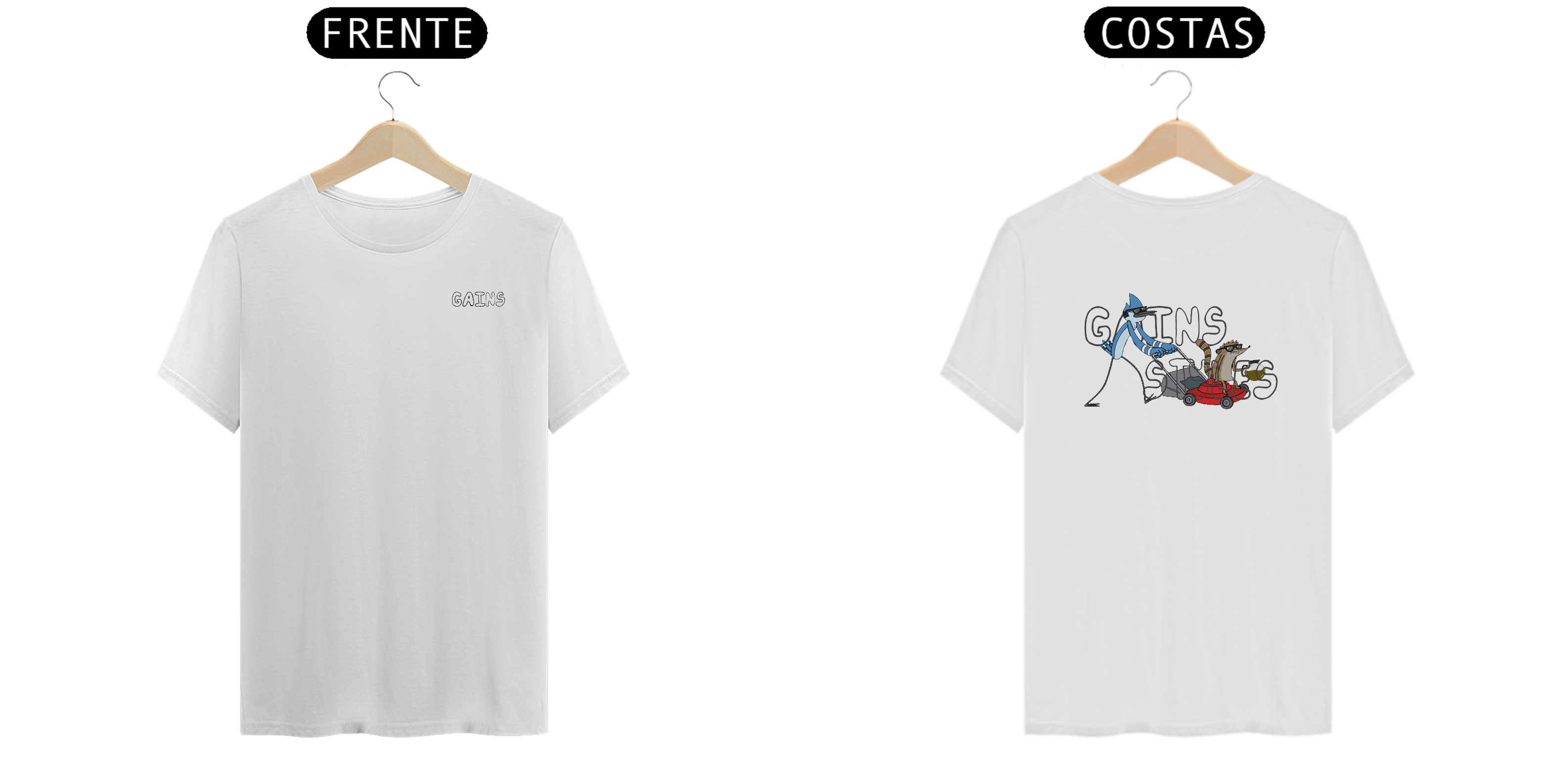 camisa - GAINS APENAS UM SHOW WHITE