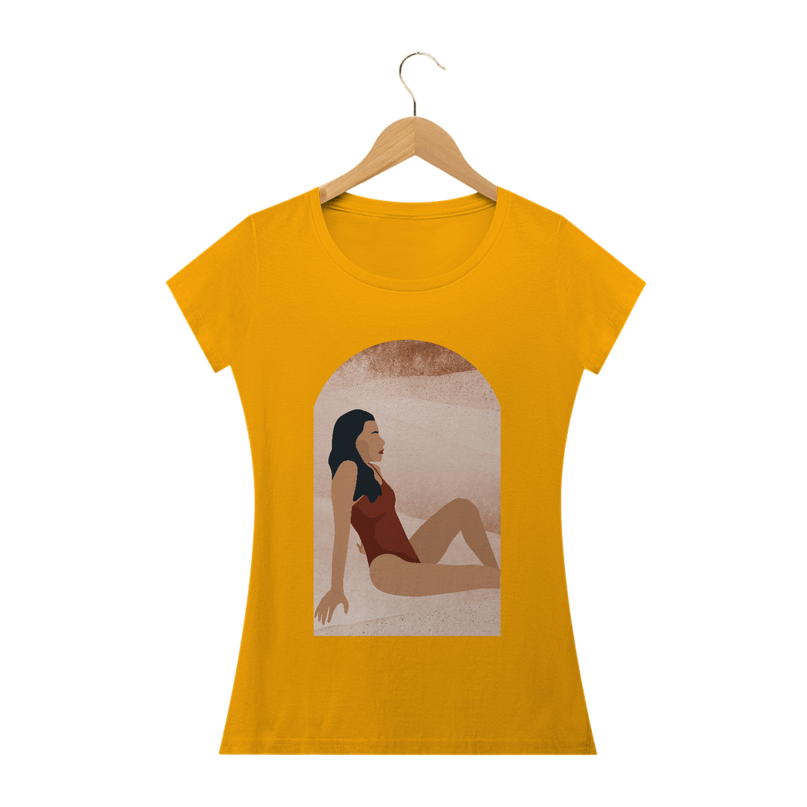 Camiseta feminina basica estampada