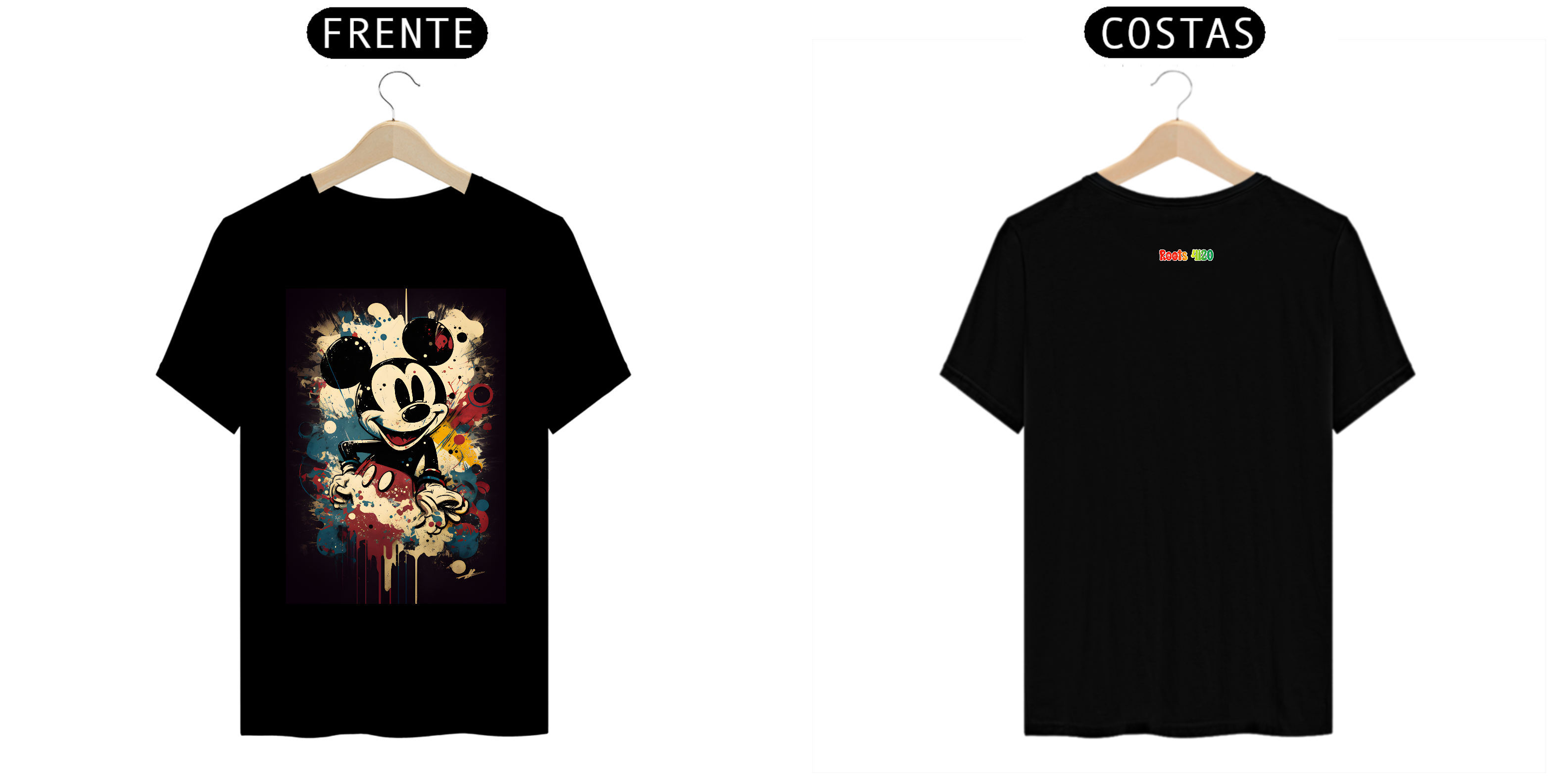 Nome do produto  Camisa Mickey Colors | Black - Roots 4i20 Store