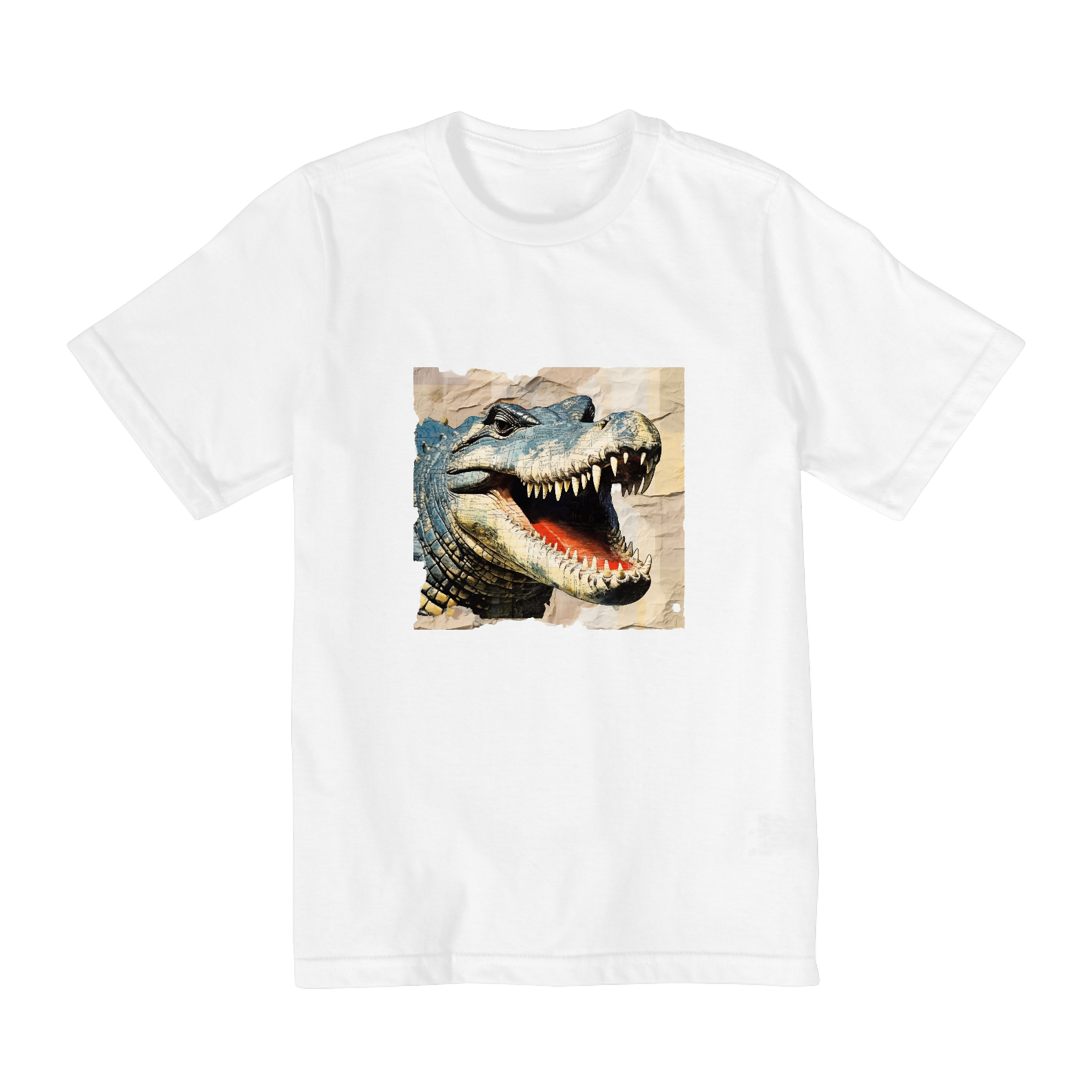 Camiseta Infantil Arquétipo Crocodilo - Força, Tenacidade e Adaptação