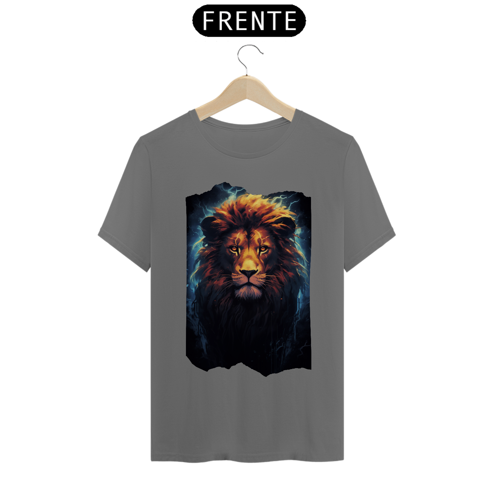 Camiseta Colors Arquétipo Leão e Raios - Força e Poder