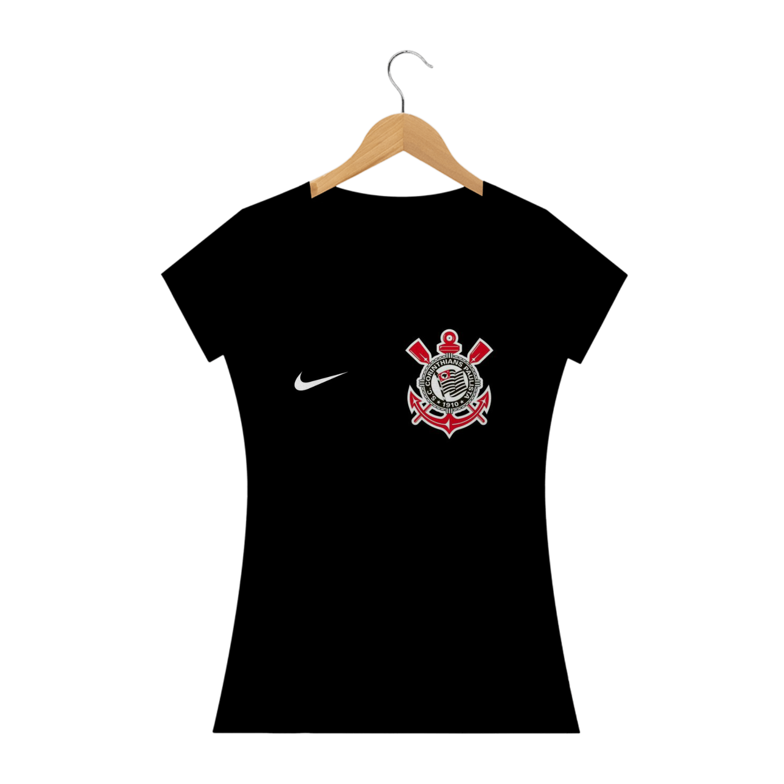 Camiseta Do timão preta femenina