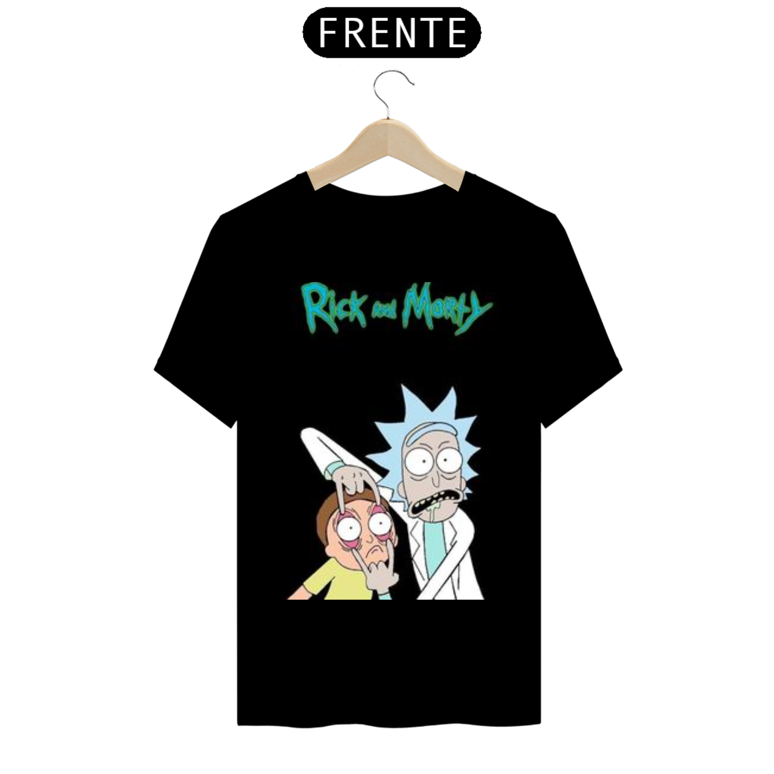 Camiseta Preta Rick And Morty
