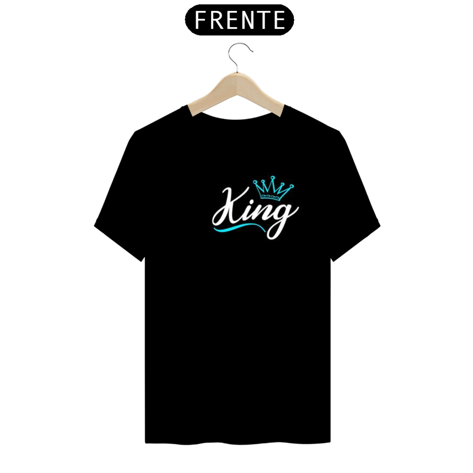 Camiseta preta king azul 