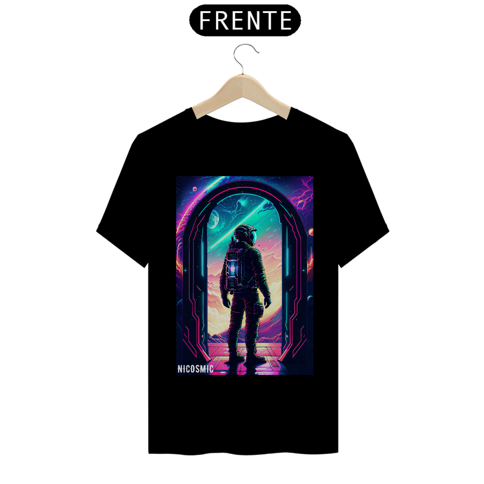 Camiseta Astronauta Neon