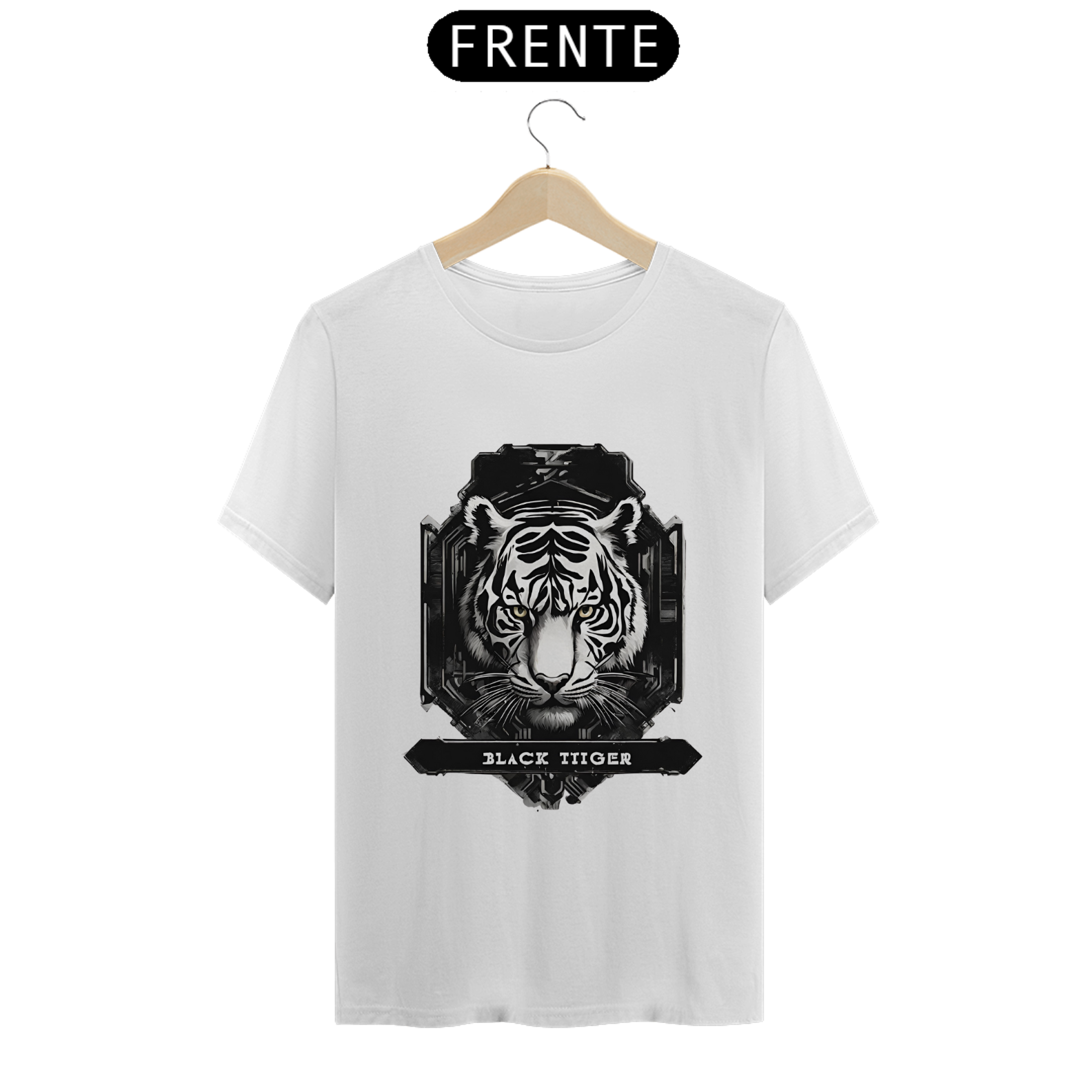 Nome do produto: Camiseta Tigre Branco Black Tiger