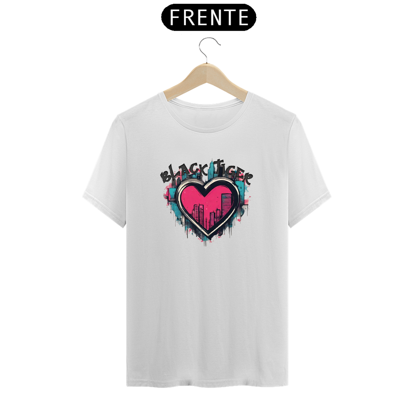 Camiseta Black Tiger Prime Heart Branca