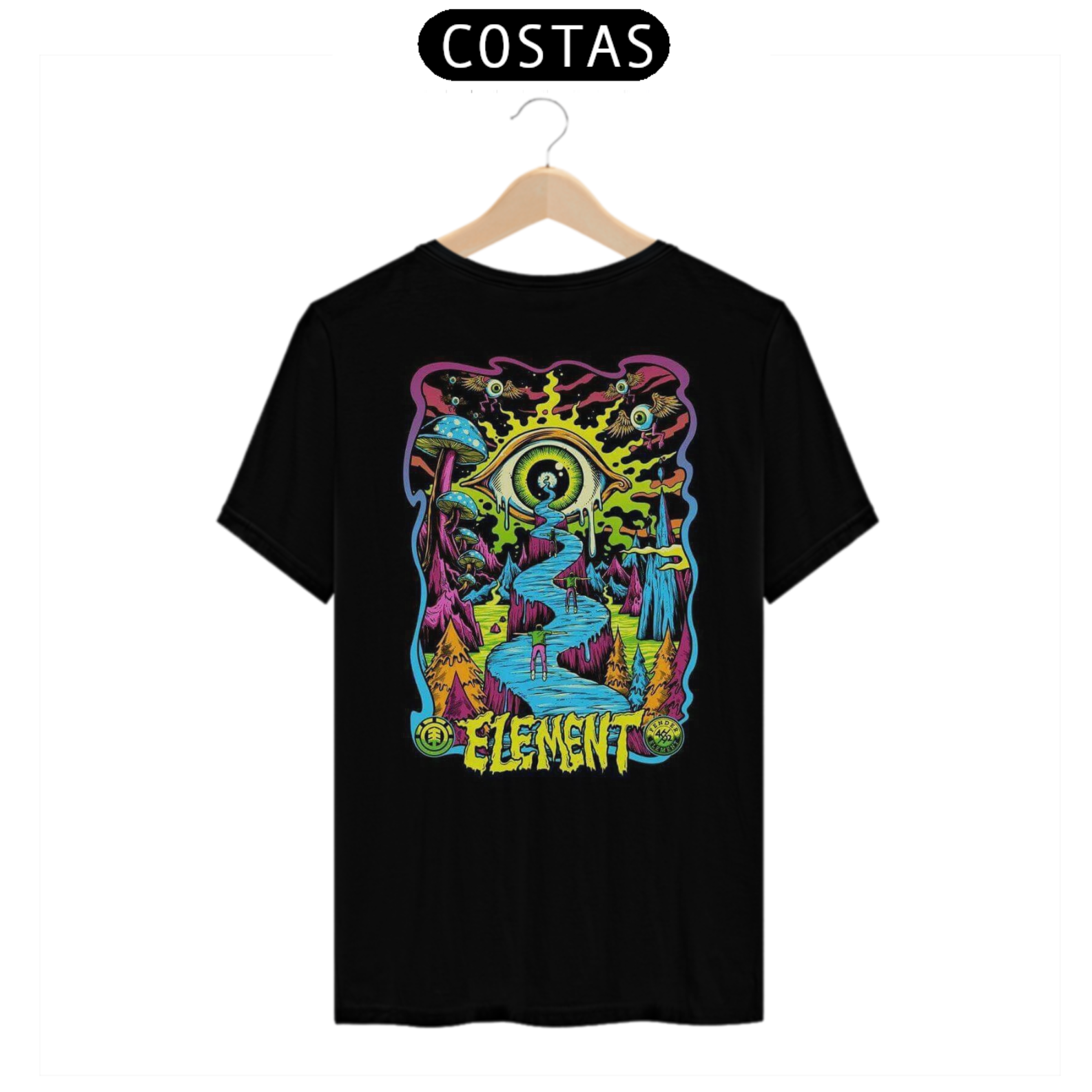 Nome do produto: Camisa ELEMENT (Preta) - Moda Streetwear