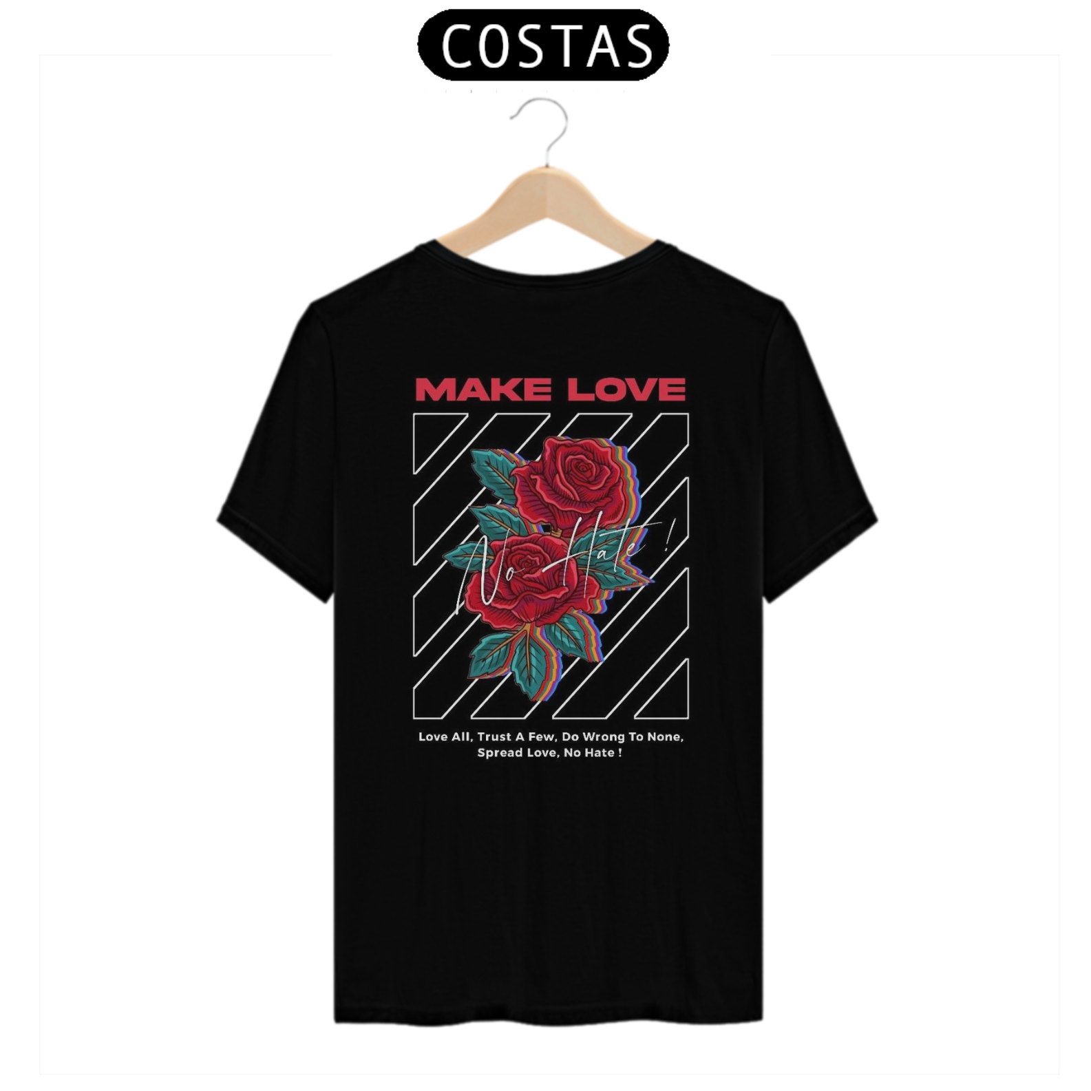 Camisa MAKE LOVE (Preta) - Moda Skate Streetwear 