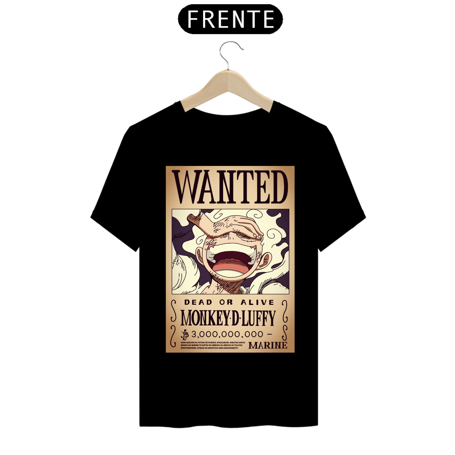 camisa do cartas do luffy