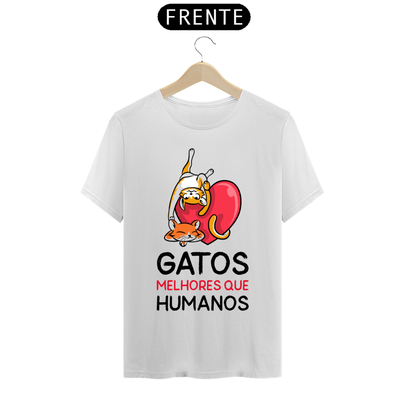 Camiseta Unissex Amor aos Gatos