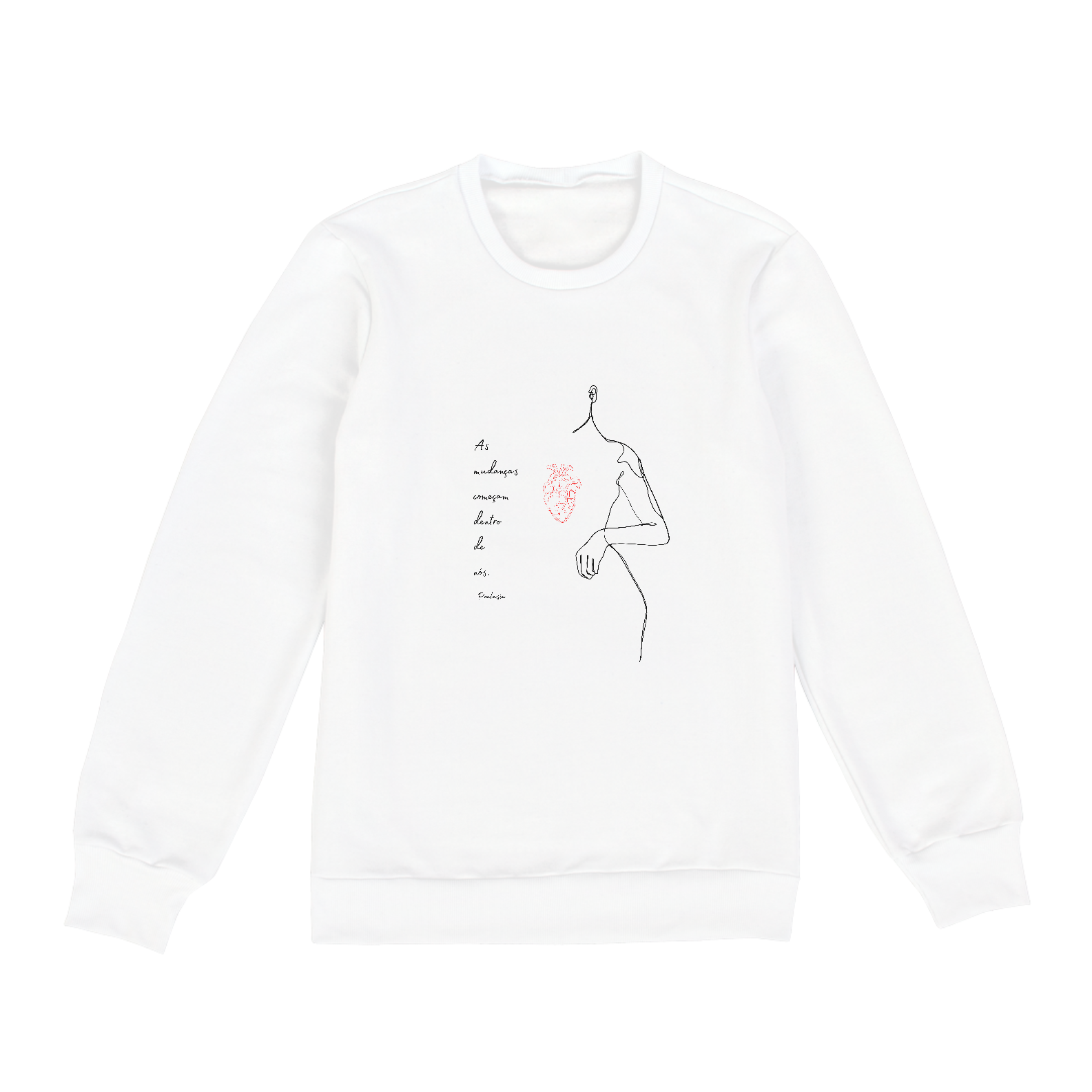 Moletom Fechado Branco - As mudanças começam dentro de nós