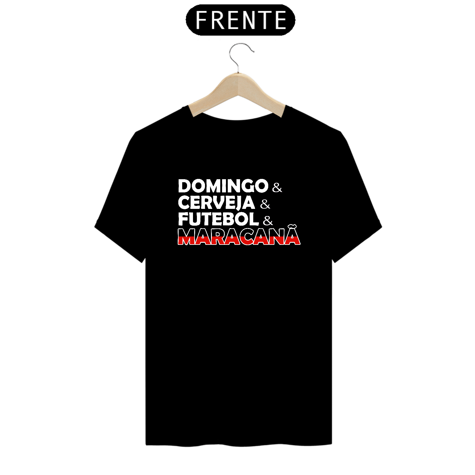 Camisa - Domingo, Cerveja, Futebol e Maracanã - Basic - Cores escuras
