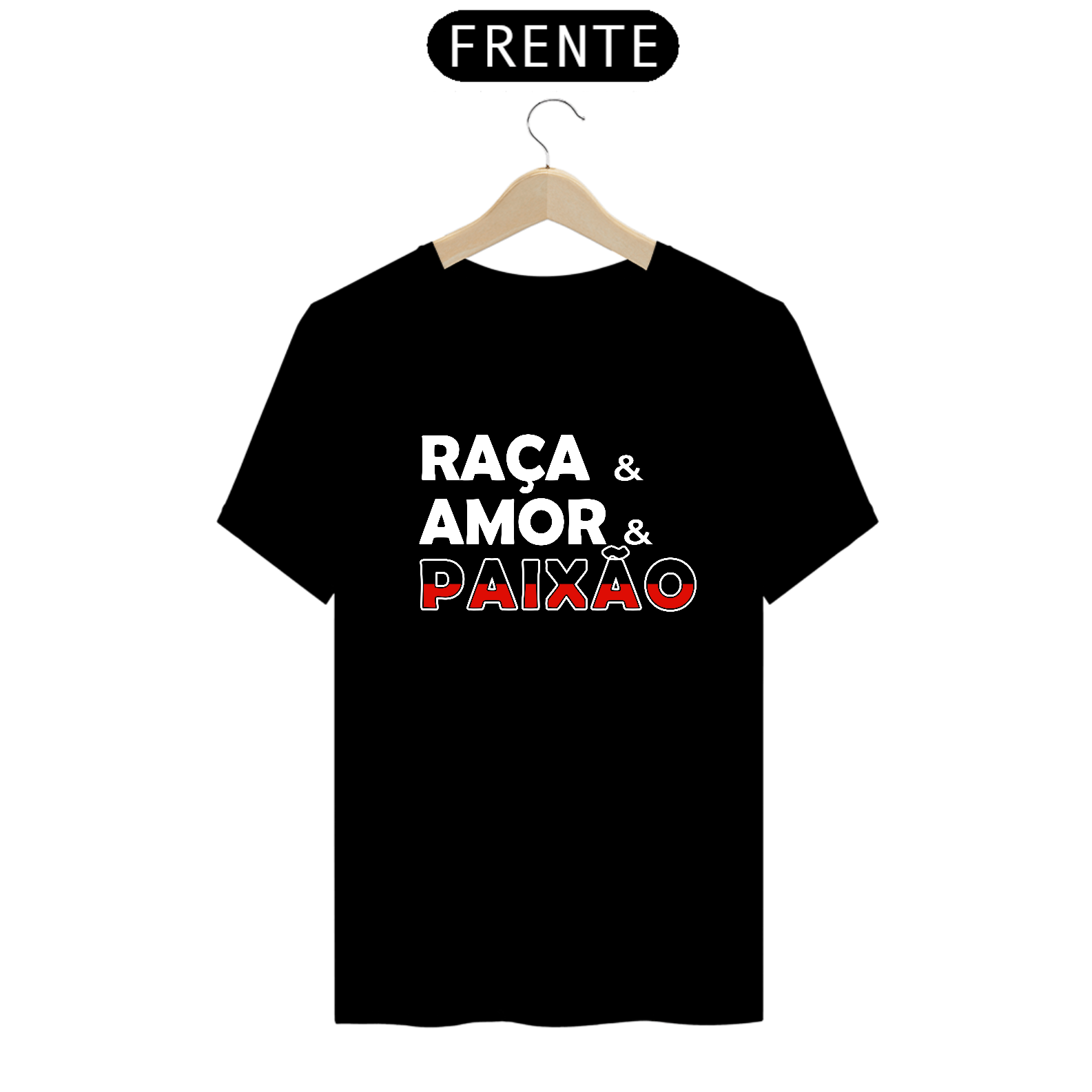 Camisa Classic - Raça, Amor e Paixão - Basic - Preta