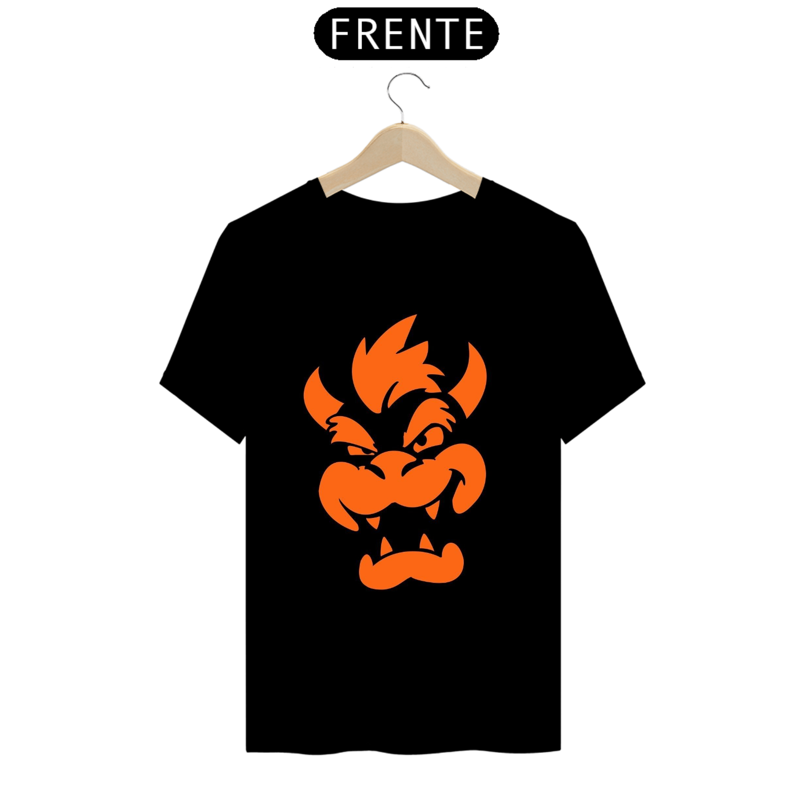Camiseta preta bowser 