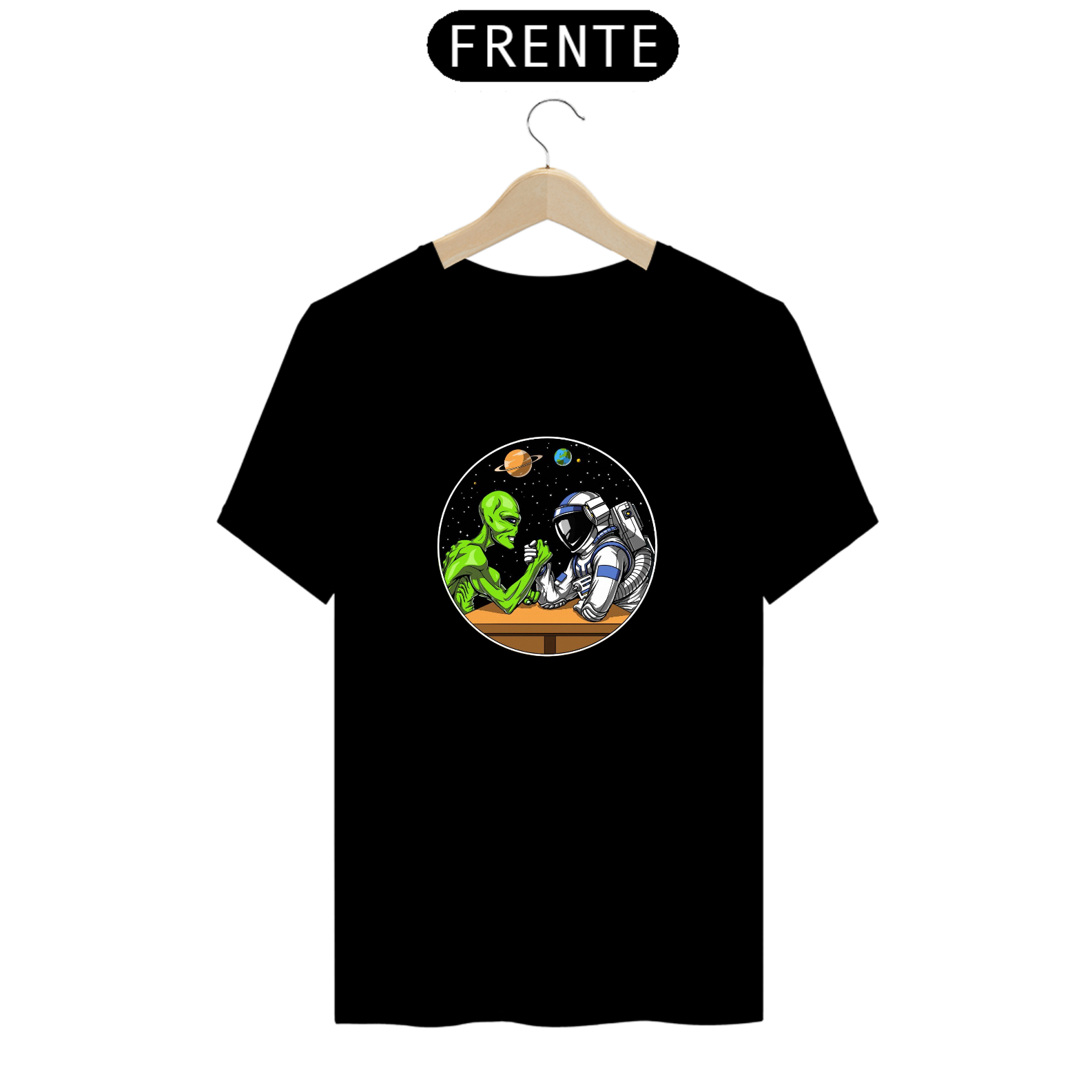 Camiseta Astronauta e Alienígena