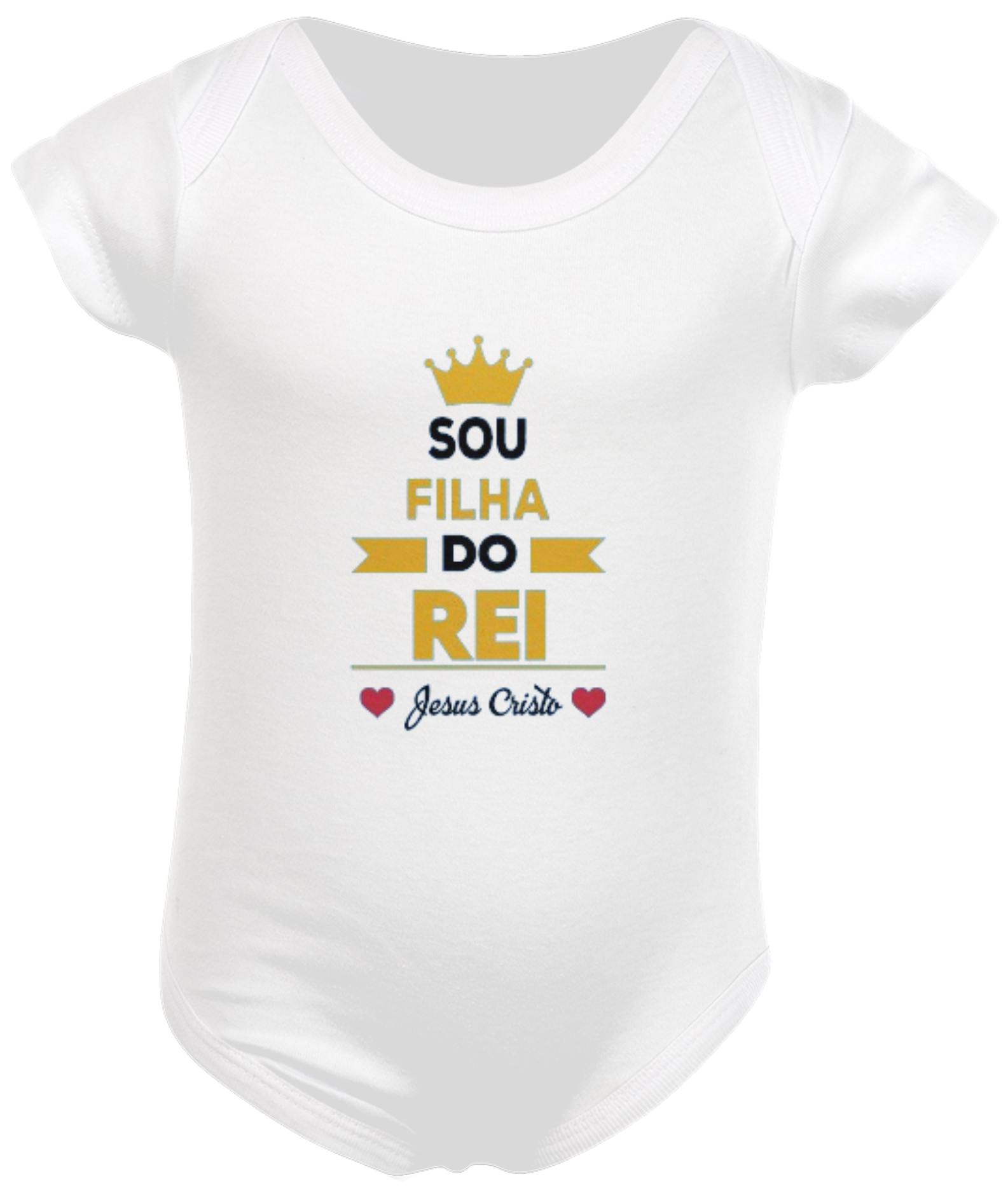 Nome do produto  Body Infantil gospel, ``Filha do rei´´ modelo 2