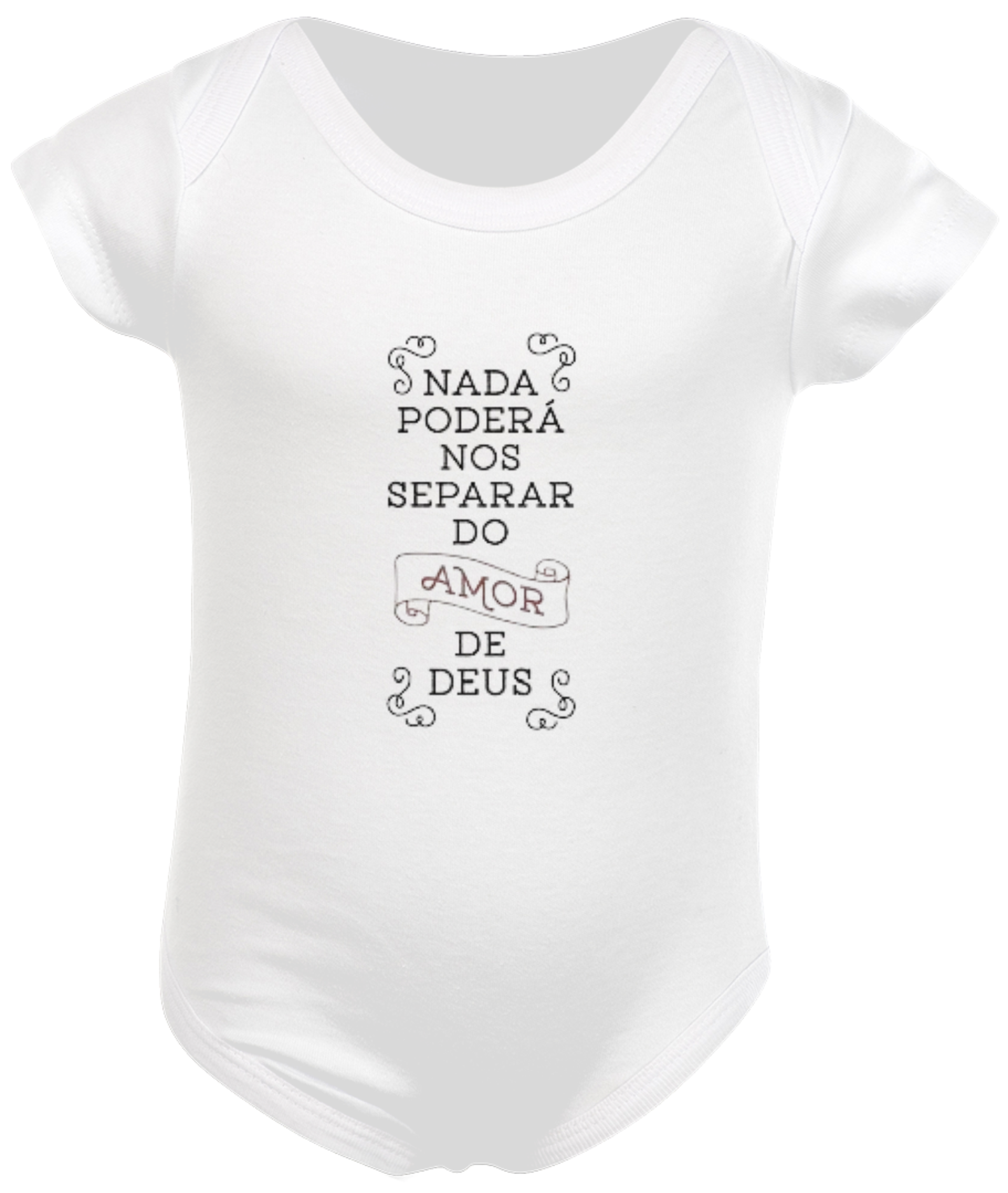Nome do produto  Body infantil gospel, ´´Nada poderá nos separar´´