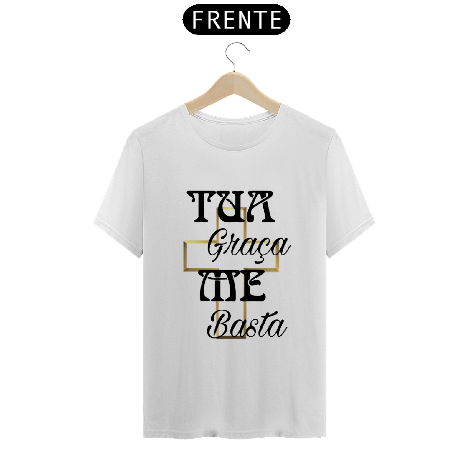 Nome do produto  Camisa gospel, ´´Tua Graça me Basta´´ modelo 2 