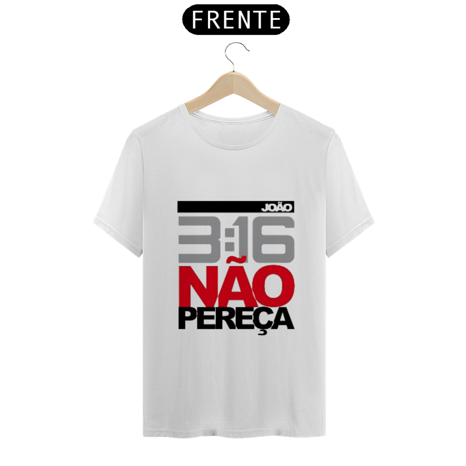 Nome do produto  Camisa gospel, João3:16, modelo 2 