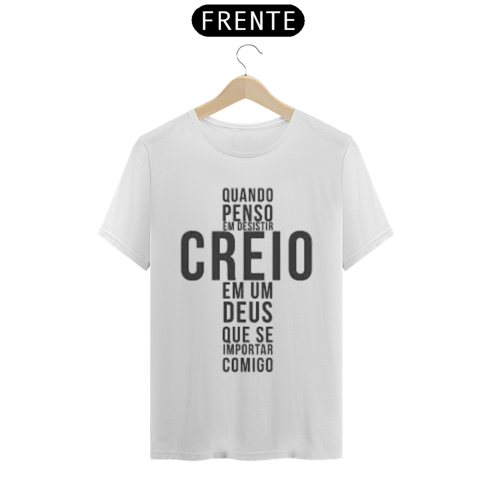 Nome do produto  Camisa gospel, ``Creio em um Deus´´
