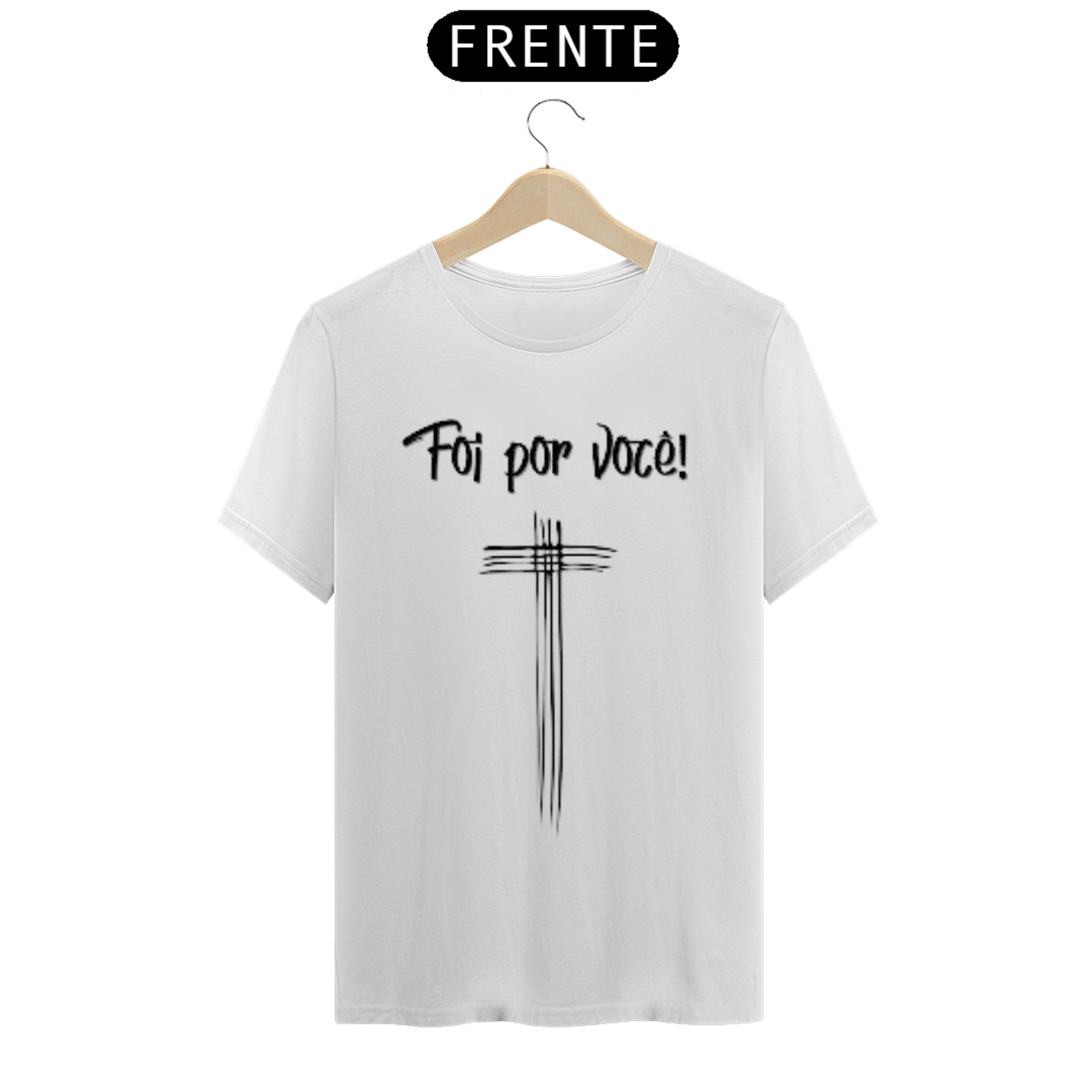 Nome do produto  Camisa gospel, ``Foi por você´´ modelo 2