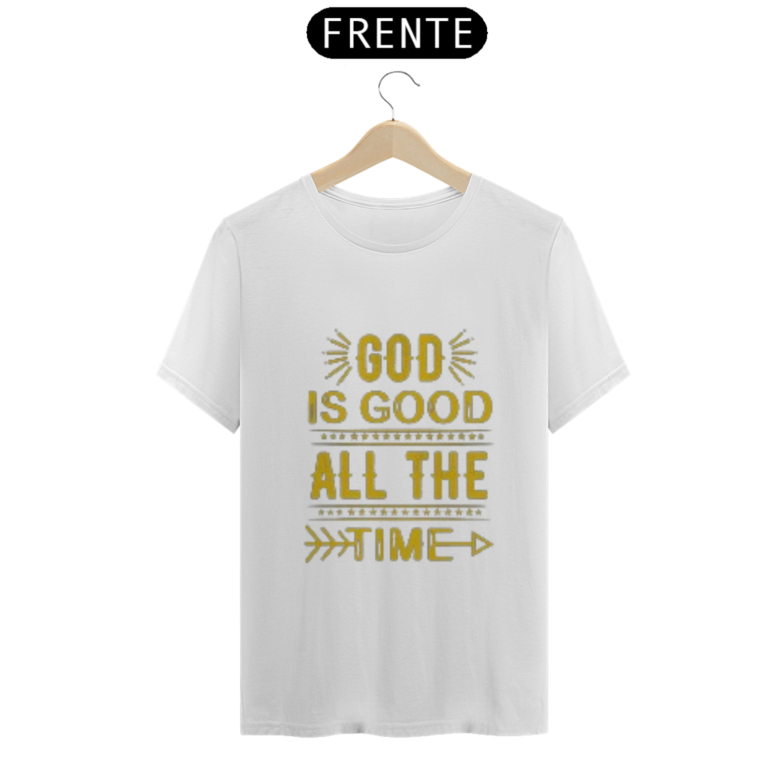 Nome do produto  Camisa gospel, ``Deus é bom o tempo todo´´ modelo 1