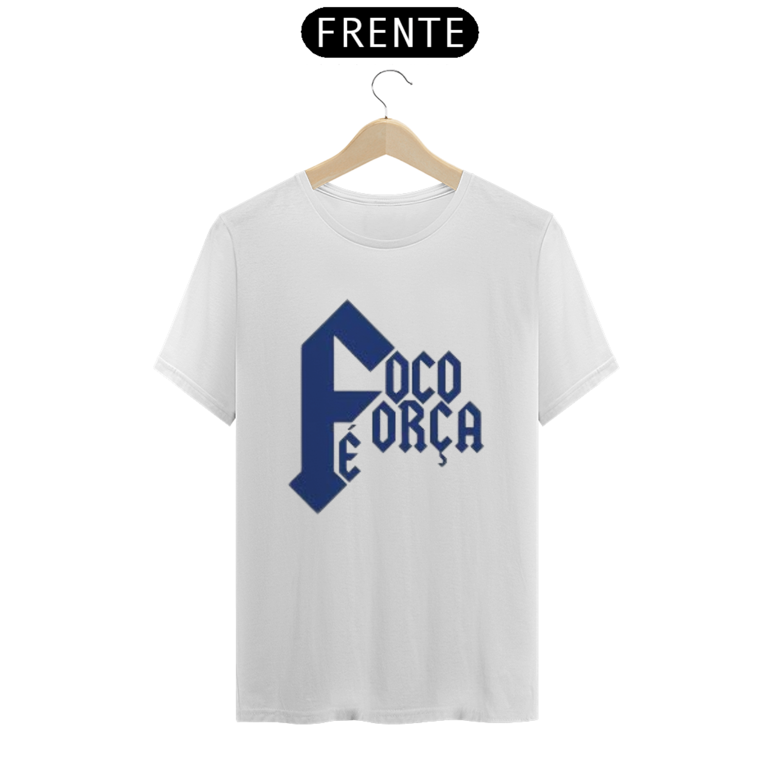 Nome do produto  Camisa gospel, ´´Foco Força Fé´´ modelo 4