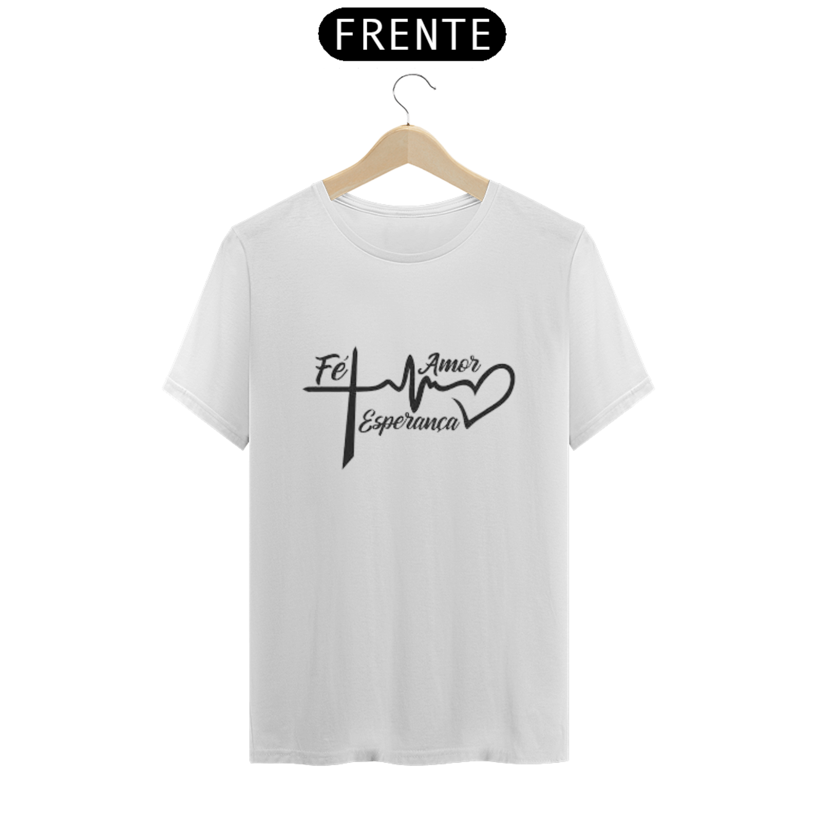 Nome do produto  Camisa gospel, ``Fé Esperança Amor´´