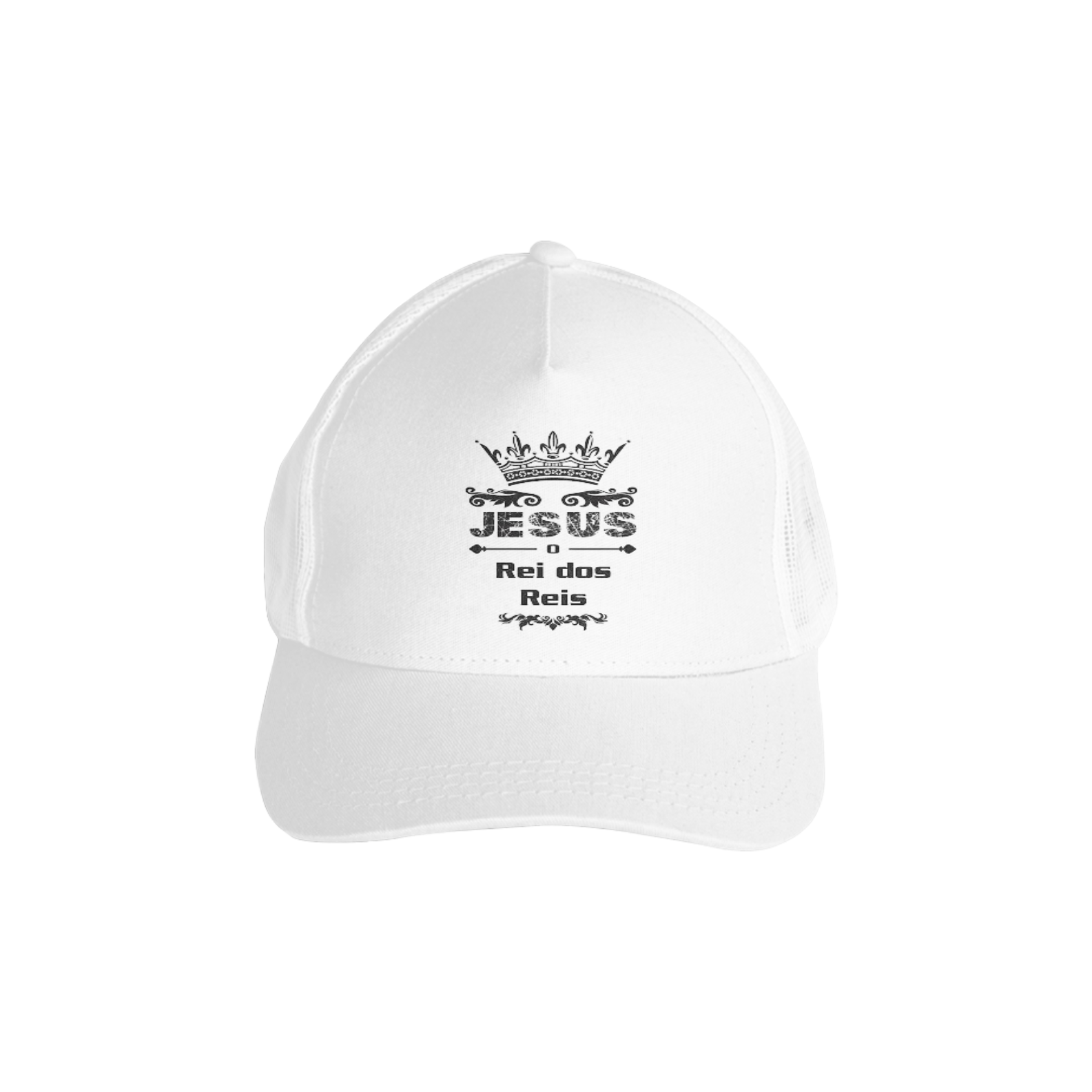 Nome do produto  Boné Americano com Tela, ``Jesus reis dos reis´´