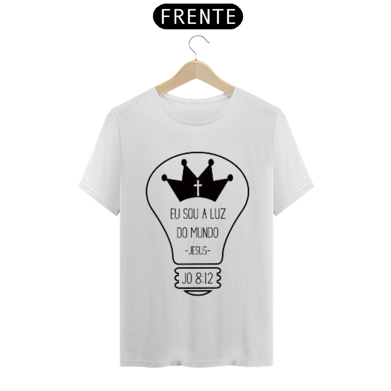 Nome do produto  Camisa gospel, ``Luz do mundo´´ modelo 1