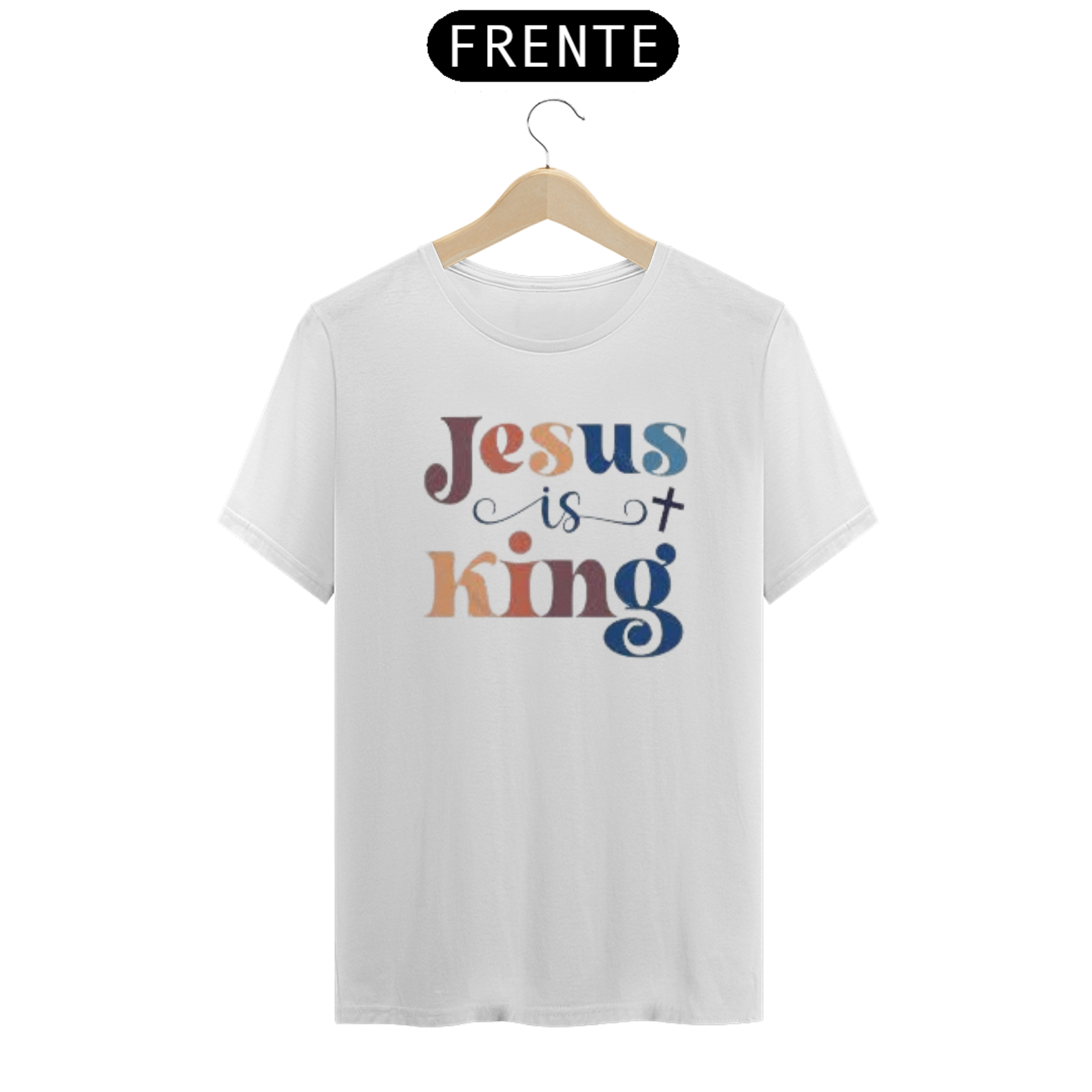 Nome do produto  Camisa gospel, ``Jesus is king´´ modelo 2