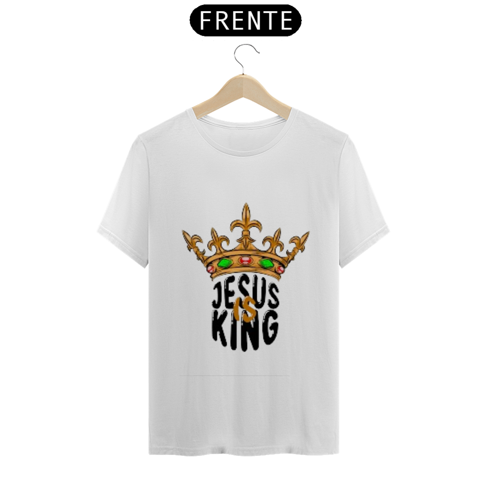 Nome do produto  Camisa gospel, ``Jesus is king´´ modelo 3