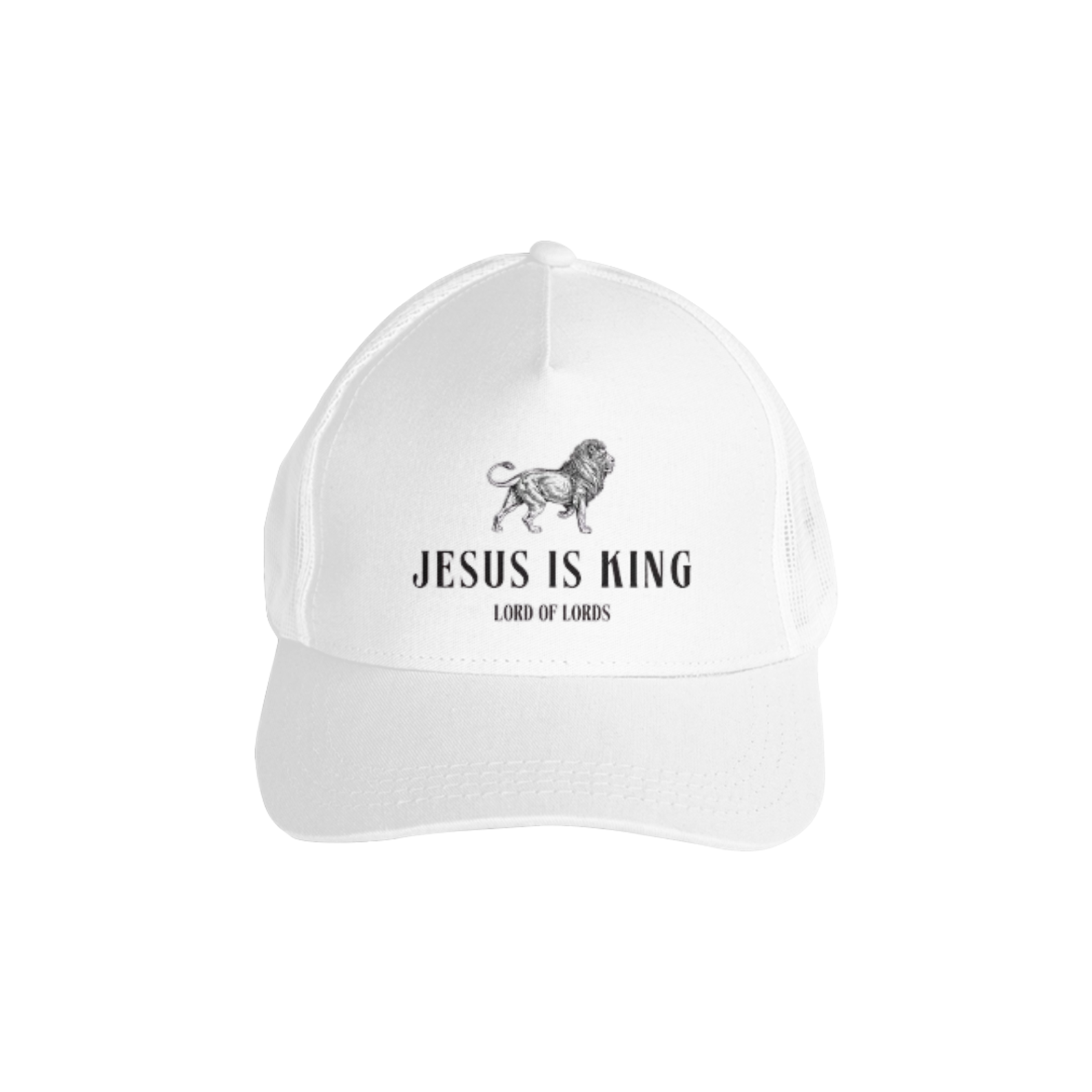 Nome do produto  Boné Americano com Tela, ``Jesus is king´´ modelo 6