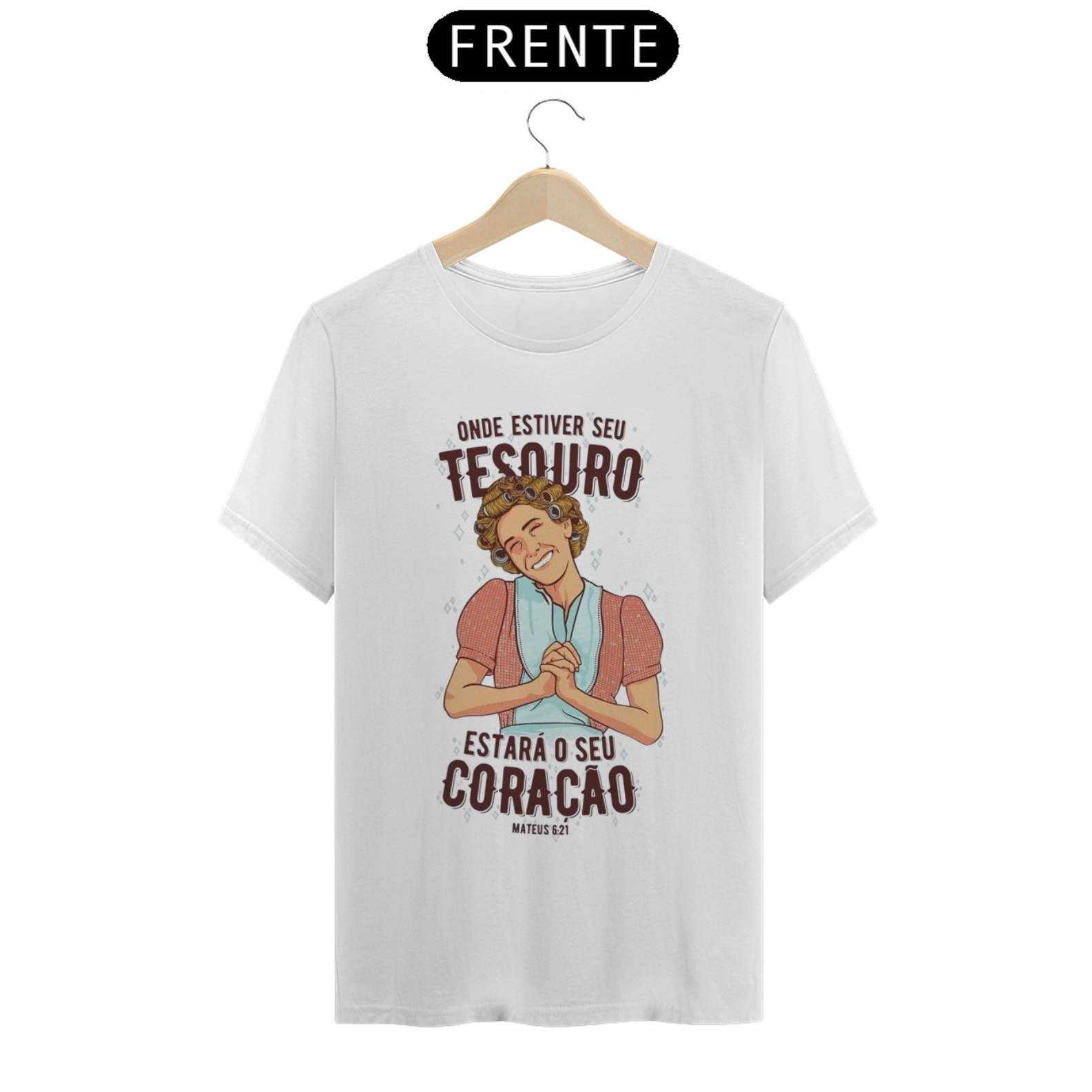 Nome do produto  Camisa gospel, ``Onde estiver o eu tesouro, estará o seu coração´´