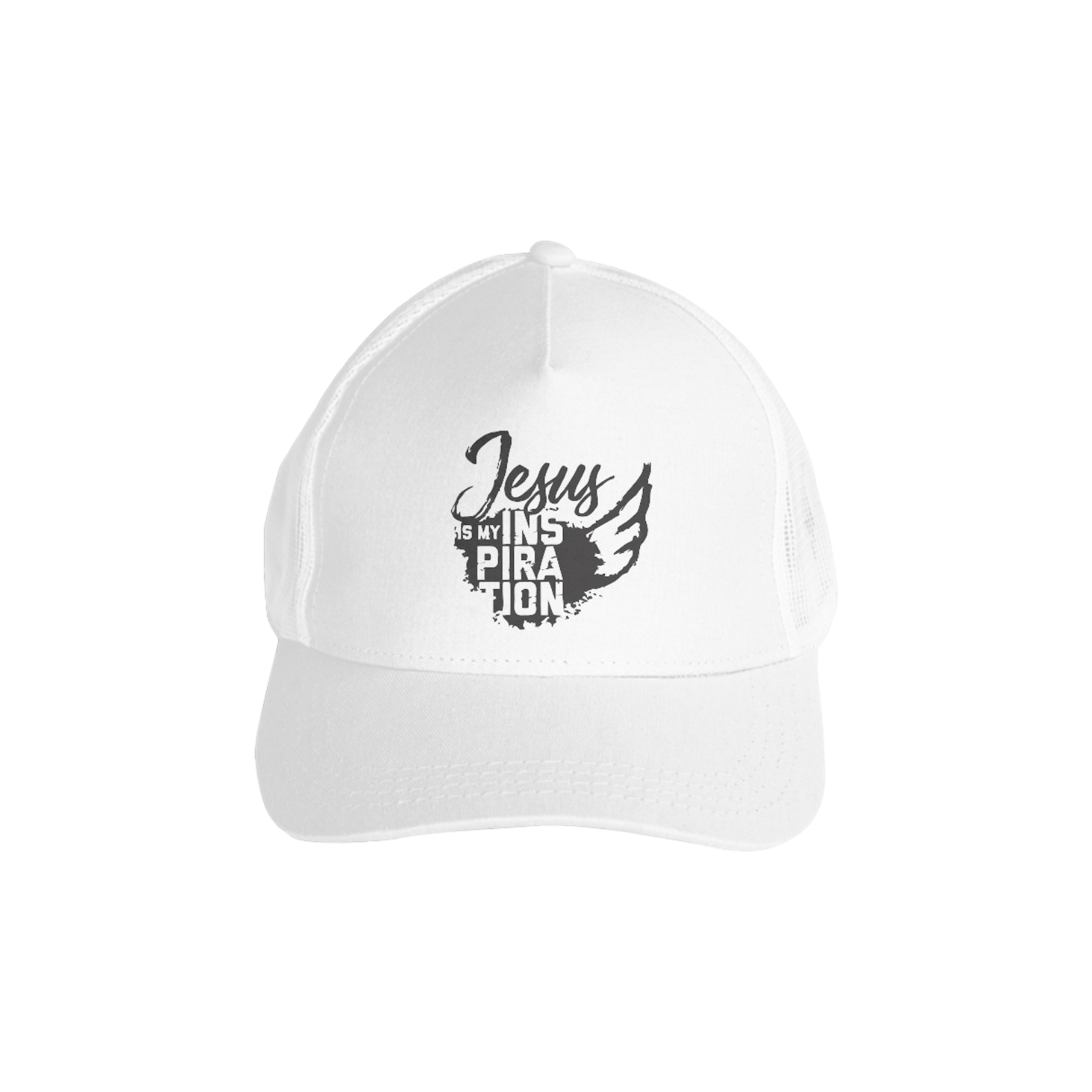 Nome do produto  Boné Americano com Tela gospel, ``Jesus is my inspiration´´