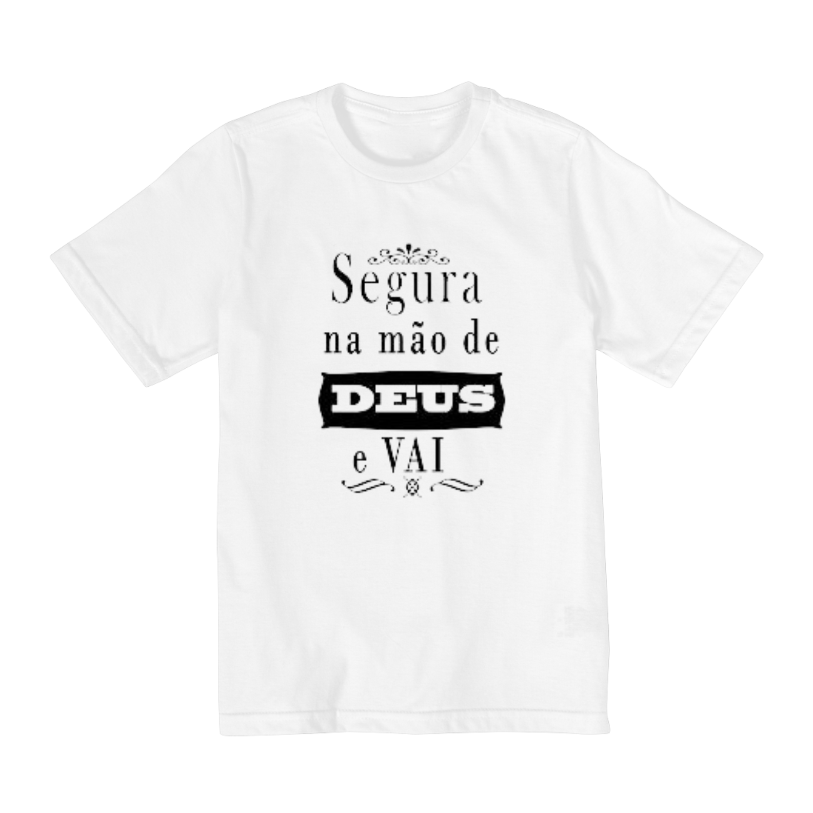 Nome do produto  Camisa infantil gospel (2 A 8), ``Segura na mão de Deus´´