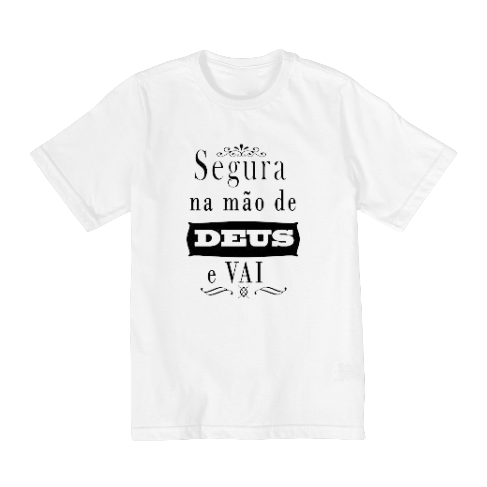 Nome do produto  Camisa Infantil gospel (10 A 14), ``Segura na mão de Deus´´