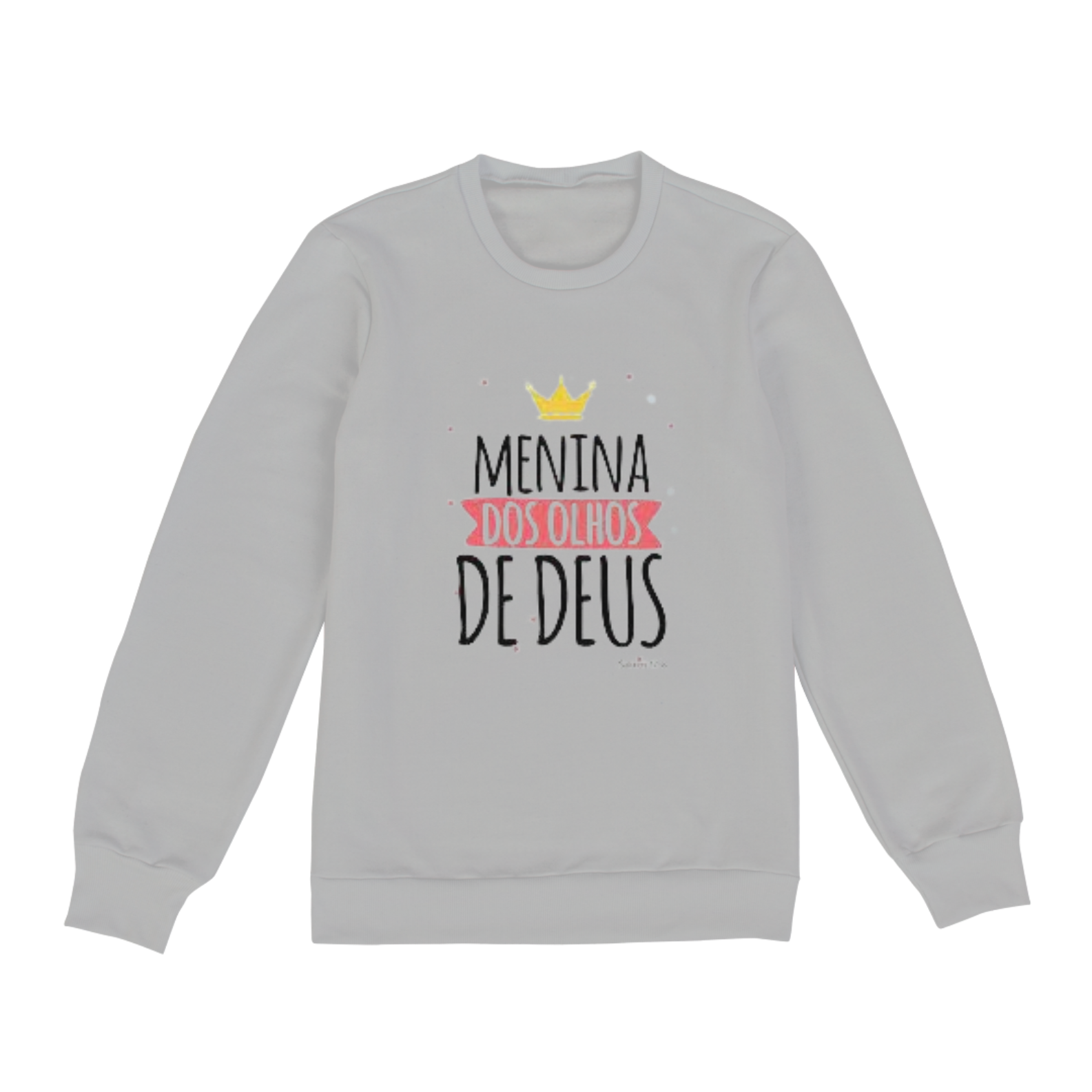 Nome do produto  Moletom Fechado , ``Menina dos olhos de Deus´´ modelo 1