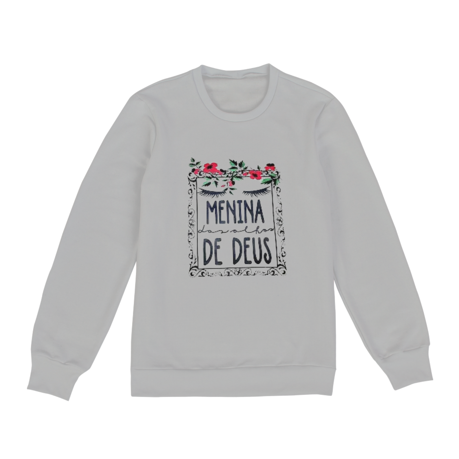 Nome do produto  Moletom Fechado , ``Menina dos olhos de Deus´´ modelo 2