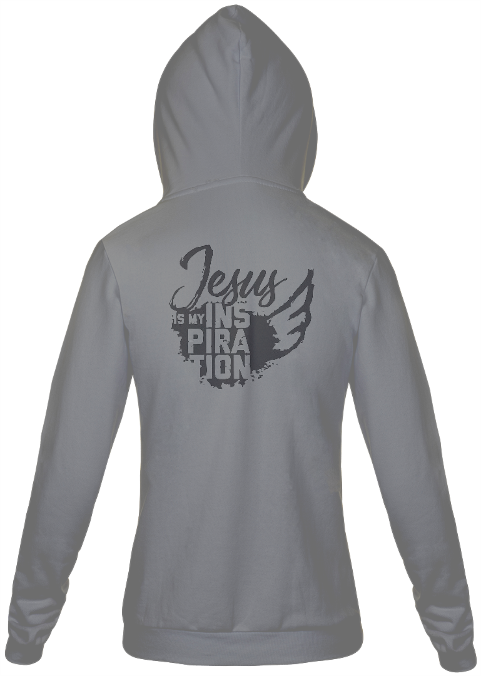 Nome do produto  Moletom com Zíper gospel, ´´Jesus is my inspiration´´