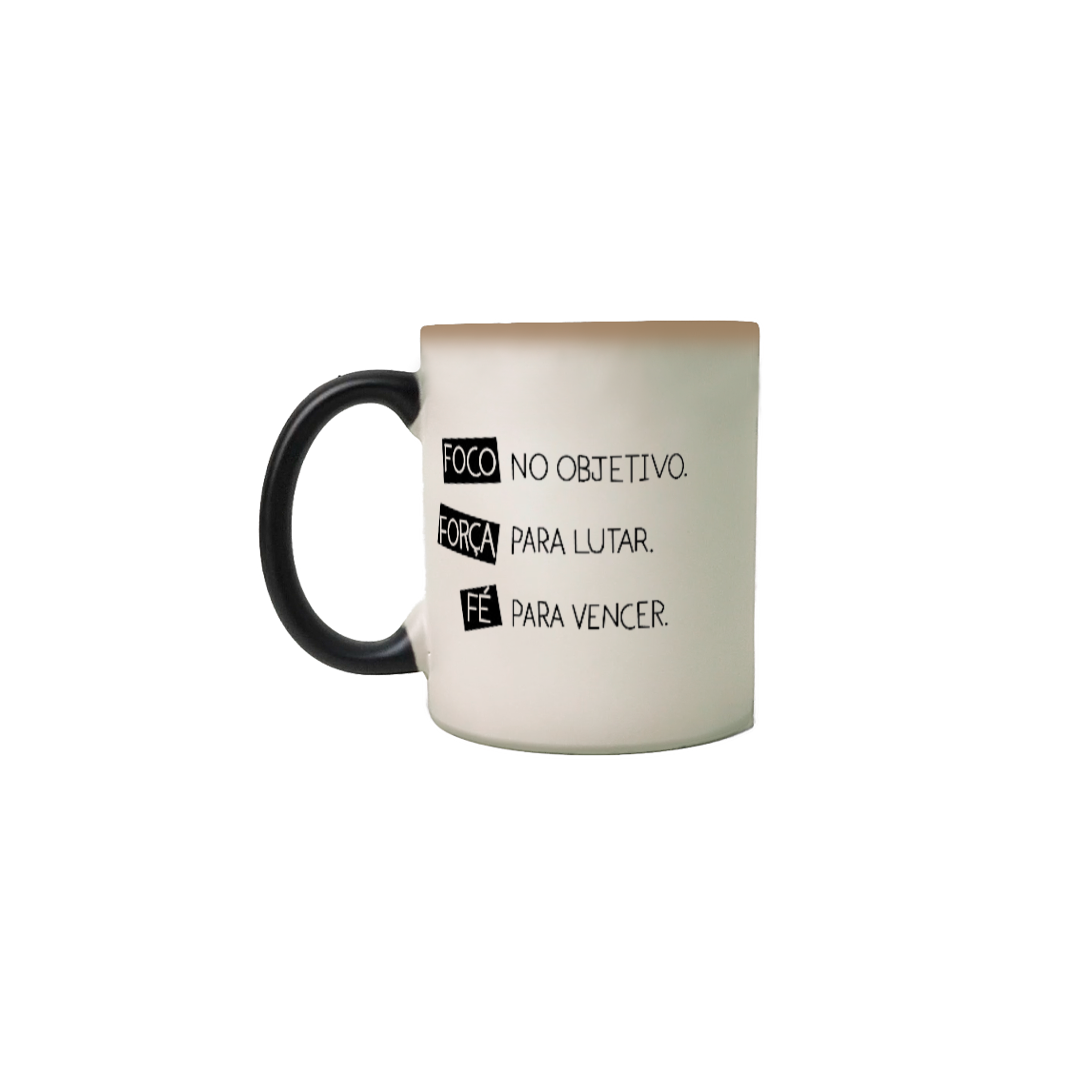 Nome do produto  Caneca gospel, ``Foco Força Fé´´