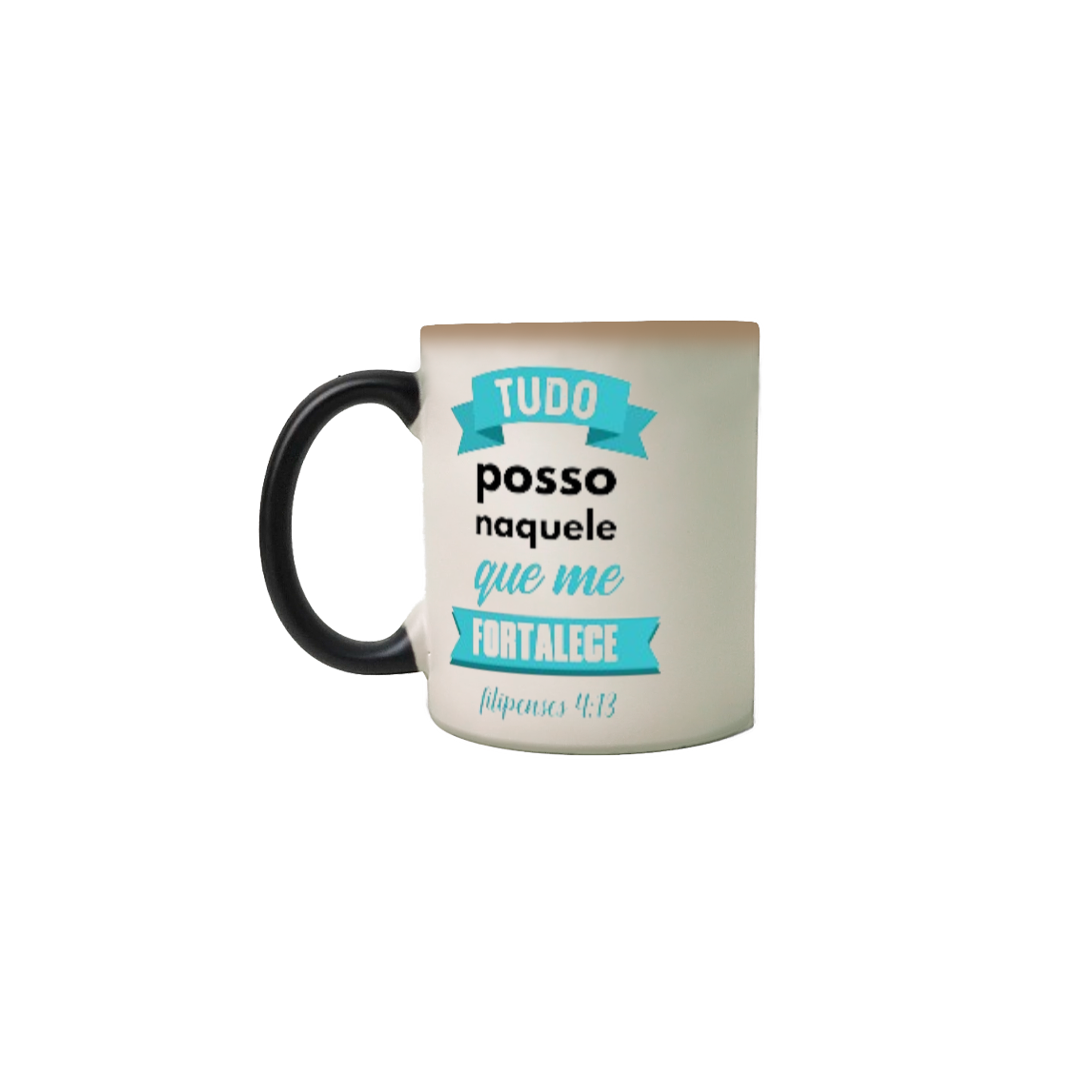 Nome do produto  Caneca gospel, ´´Tudo posso naquele que me fortalerçe´´