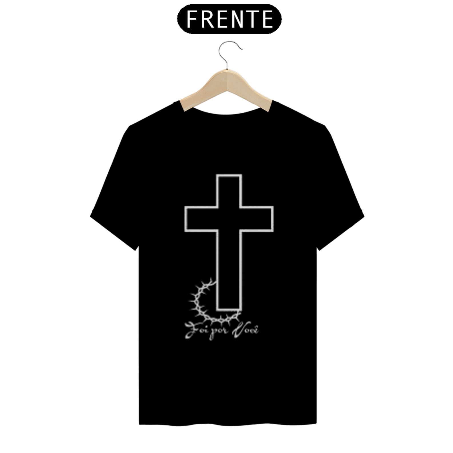 Nome do produto  Camisa gospel, ``Foi por você´´ modelo 1 