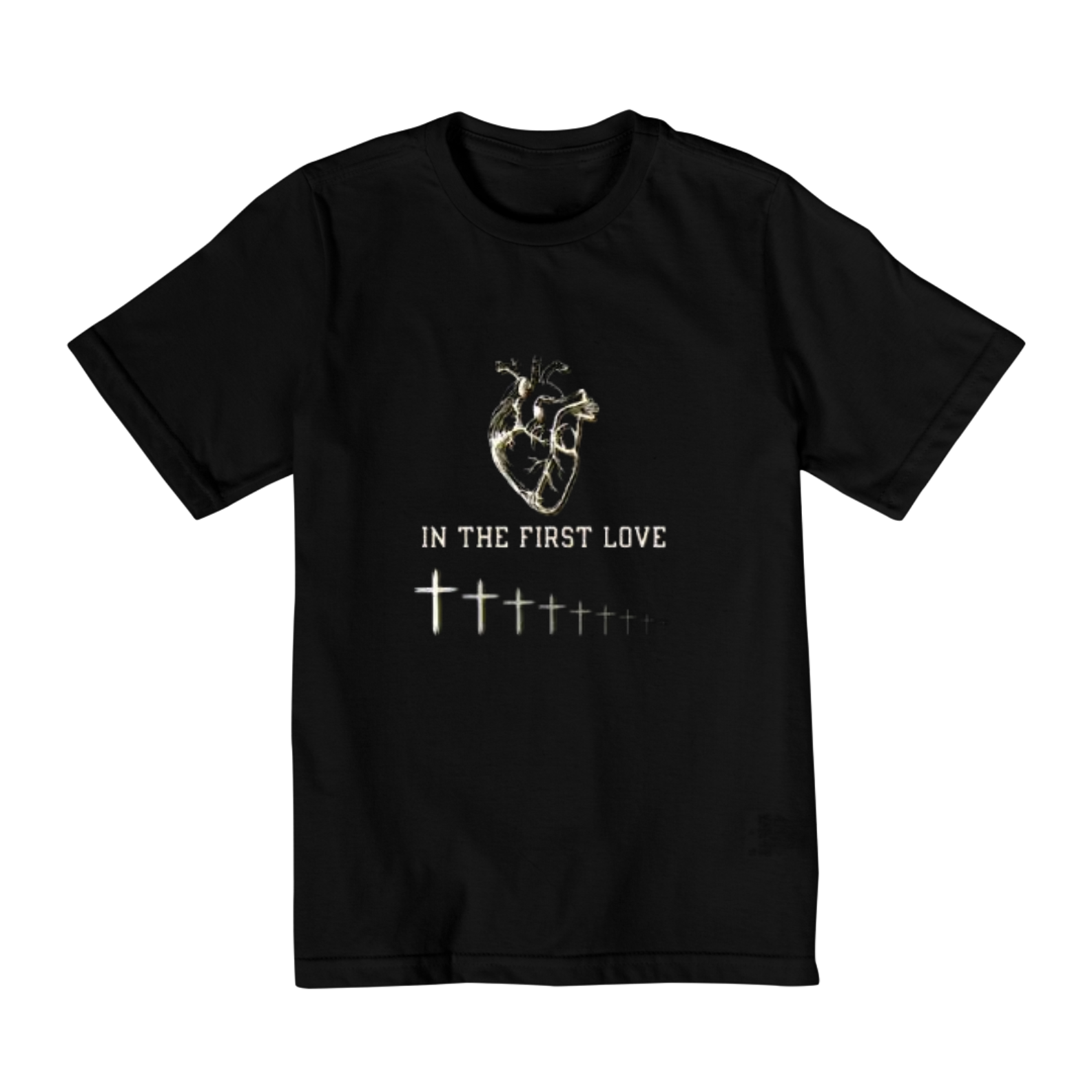 Nome do produto  Camisa Infantil gospel (10 A 14), ``In first love´´