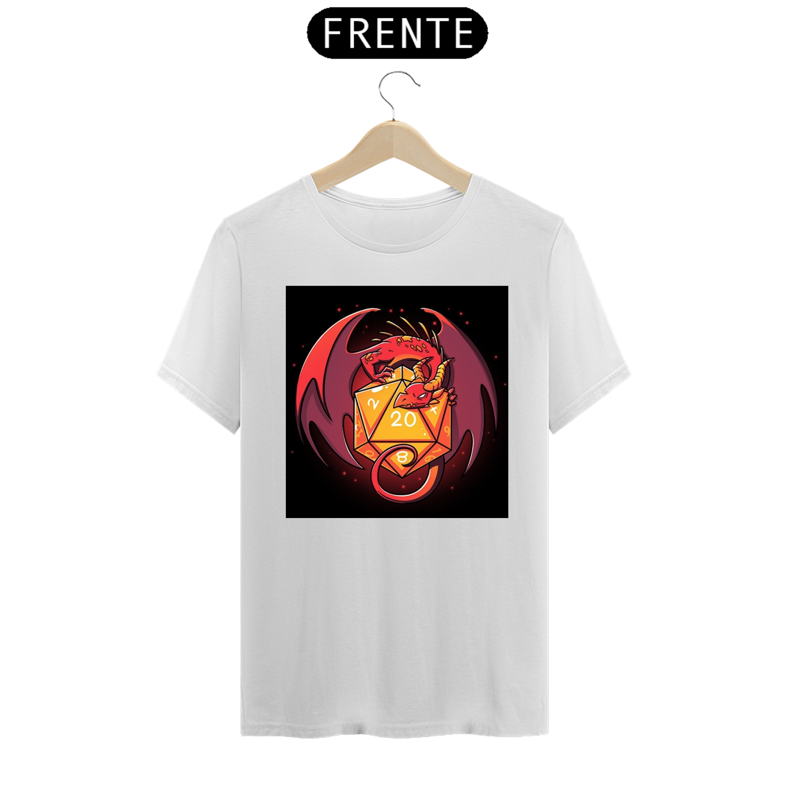 Camisa dragão d20 ouro