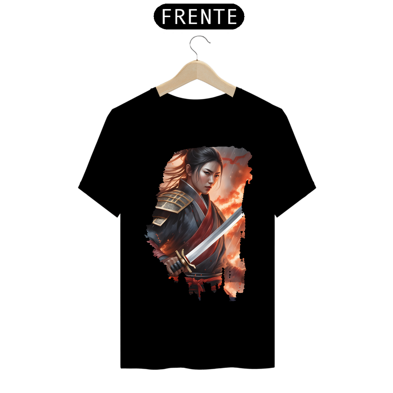 Camiseta Masculina A Guerreira Samurai