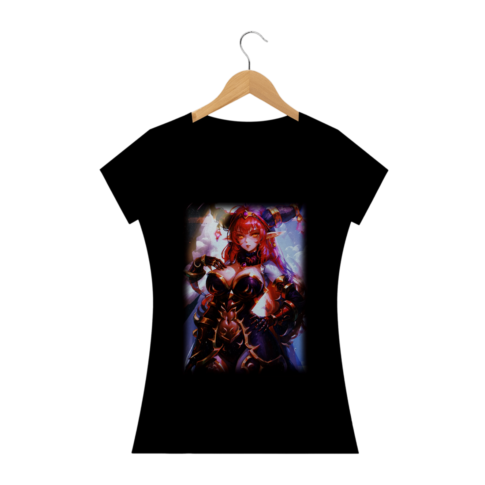 Camiseta Baby Long Feminina Elfa Camisa Anime